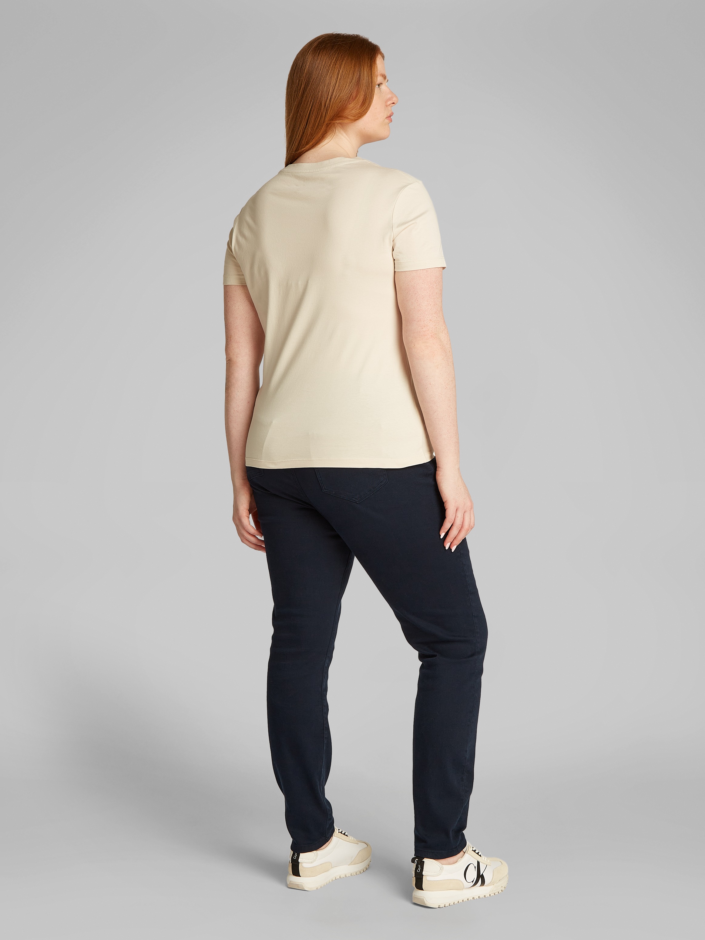 Calvin Klein Jeans Plus T-Shirt »PLUS INSTIT GRAPHIC SLIM TEE«, in großen Größen, Logoschriftzug