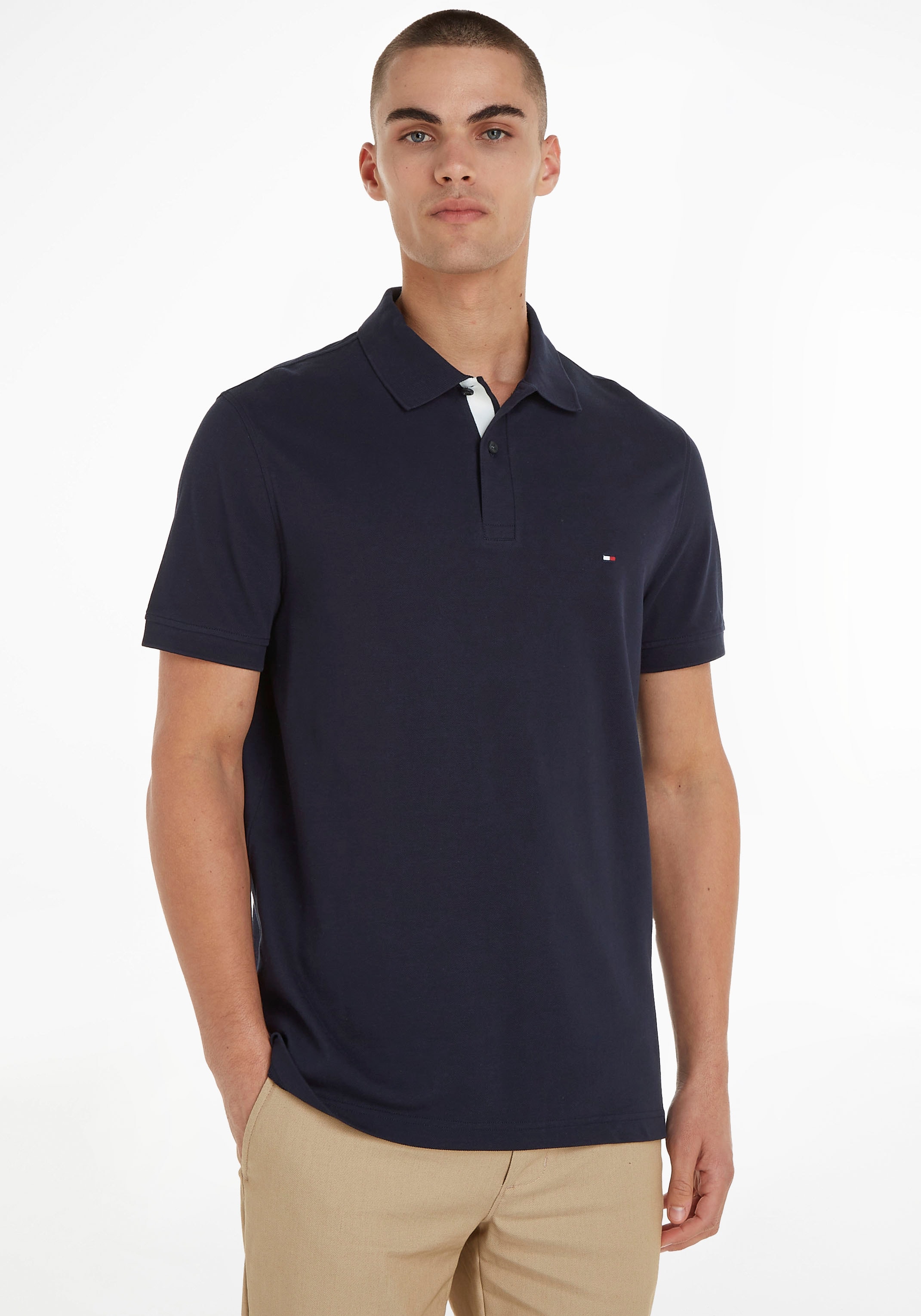 bei UNDER PLACKET Tommy Poloshirt ♕ POLO« »FLAG Hilfiger REG