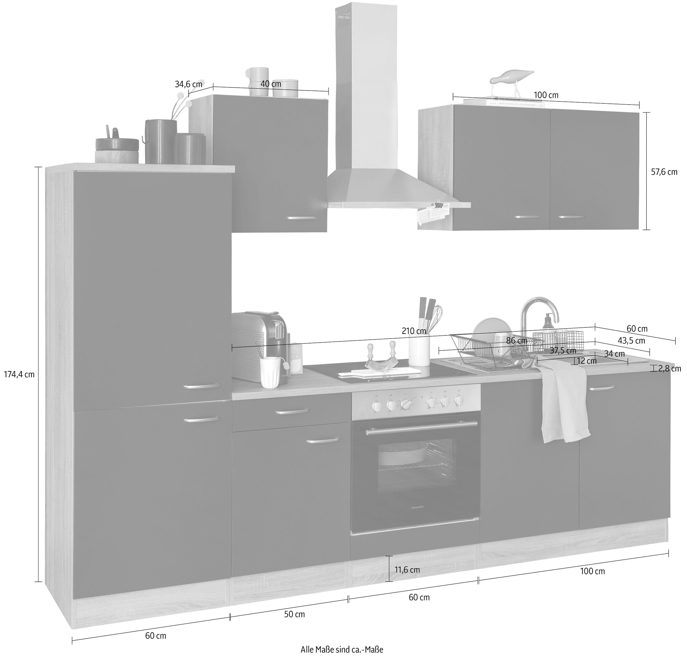 OPTIFIT Küchenzeile »Parare« ohne E-Geräte, Breite 270 cm