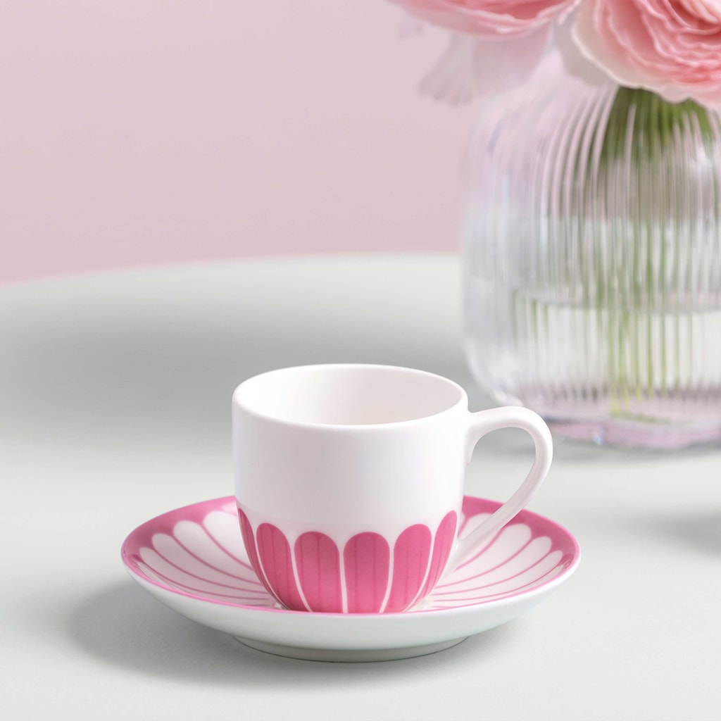 Villeroy & Boch Tasse »Espressotasse mit Untertasse Fleur Couleur 70 ml«