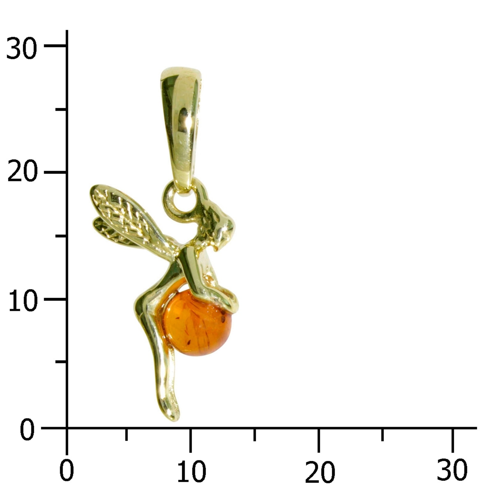 OSTSEE-SCHMUCK Kettenanhänger »- Elfe - Gold 333/000 - Bernstein«