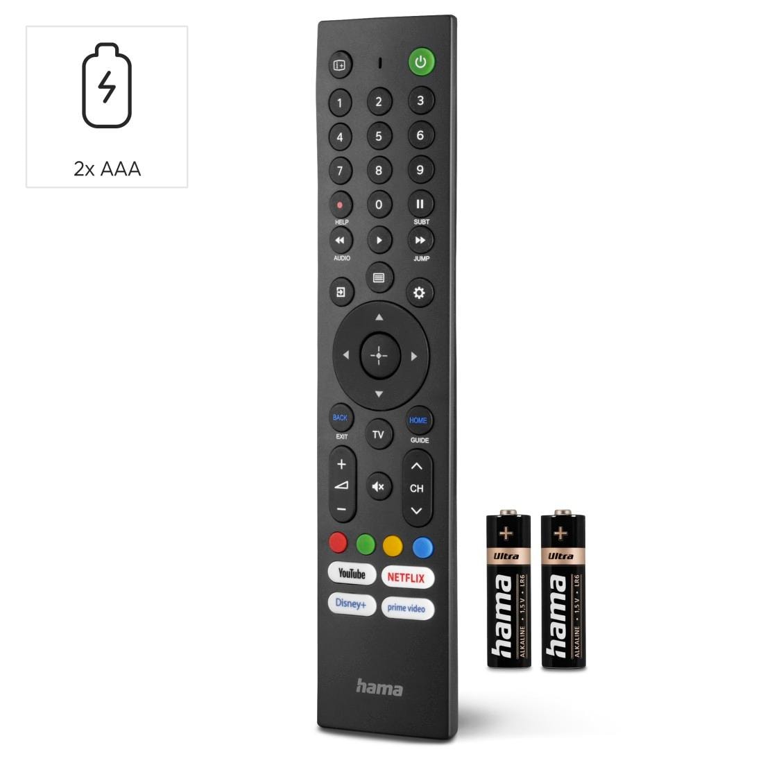 Hama Universal-Fernbedienung »Universal-Fernbedienung für Sony TVs, IR, lernfähig, mit 4 App-Tasten«, 1-in-1