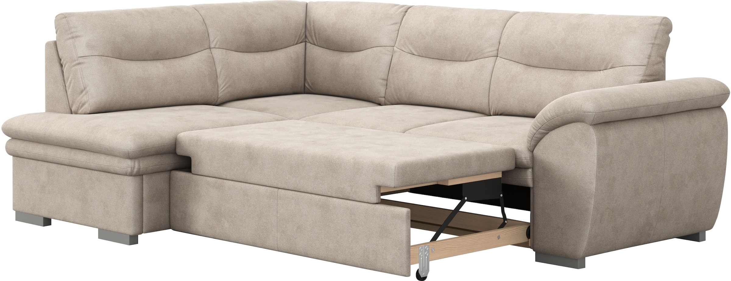 COTTA Ecksofa »Leandra L-Form«, wahlweise mit Bettfunktion & Bettkasten