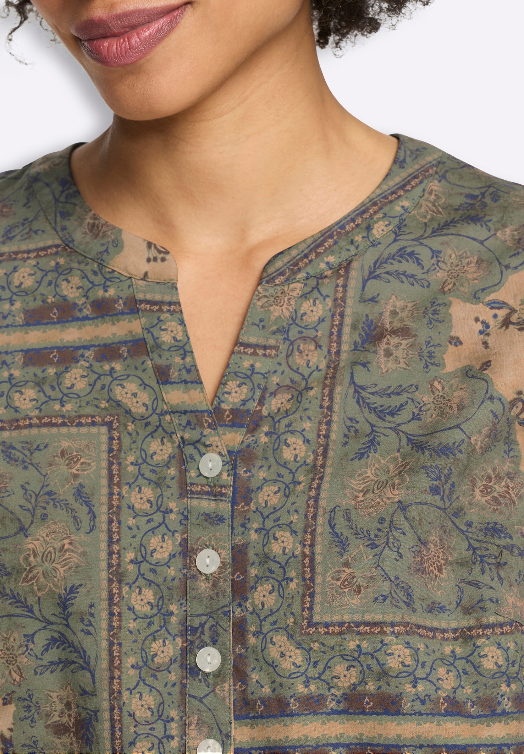 heine Klassische Bluse »Druckbluse Druckbluse mit Floral-Dessin«