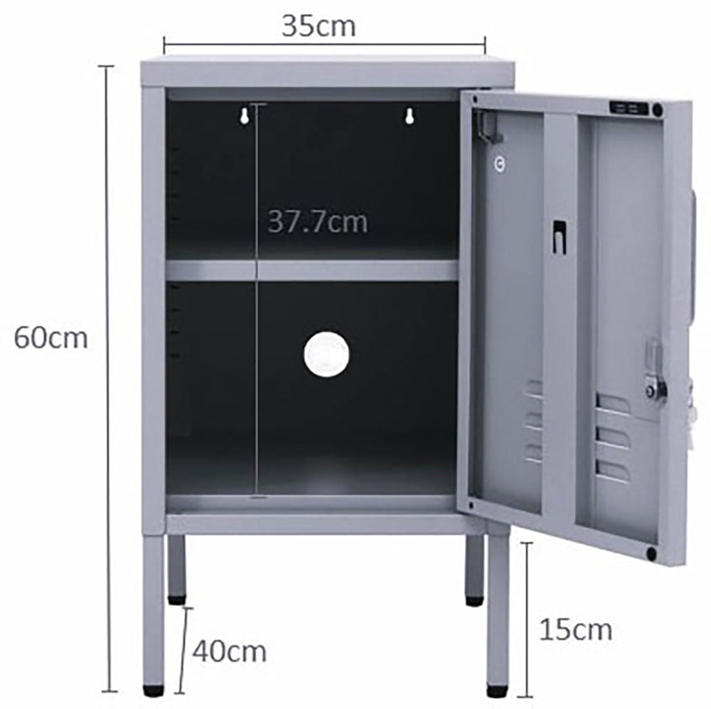 OTTO home Nachtkommode »Nachttisch Nachtkonsole Beistelltisch Metallschrank Siena« in 4 Farben aus Metall Stahlschrank Bestseller,  in der Höhe verstellbar, abschließbar