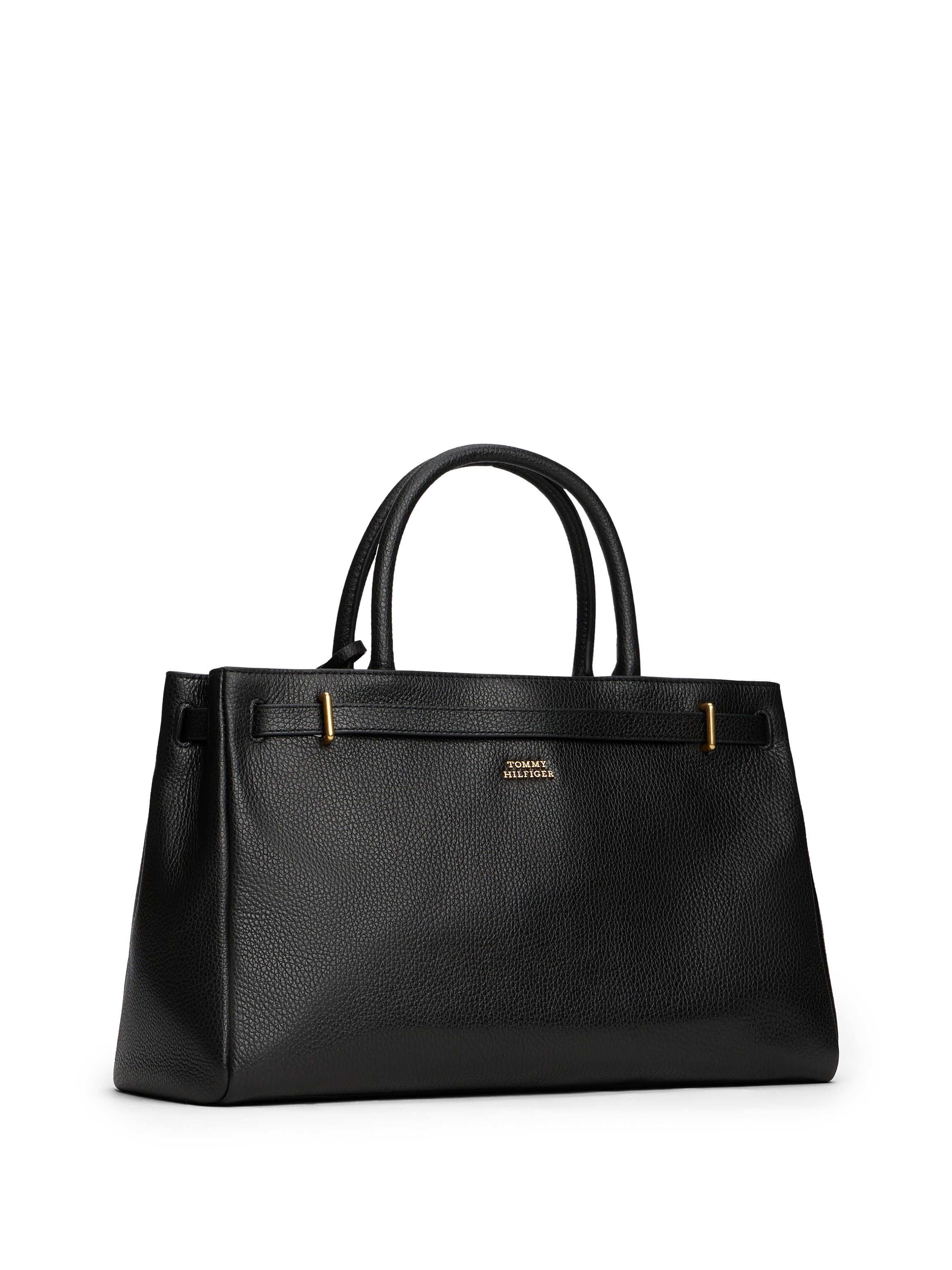 Tommy Hilfiger Tragetasche »AMERICAN ICON TOTE LEATHER« , Damen Handtasche, Schultertasche mit TH-Schloß-Schmuckelement