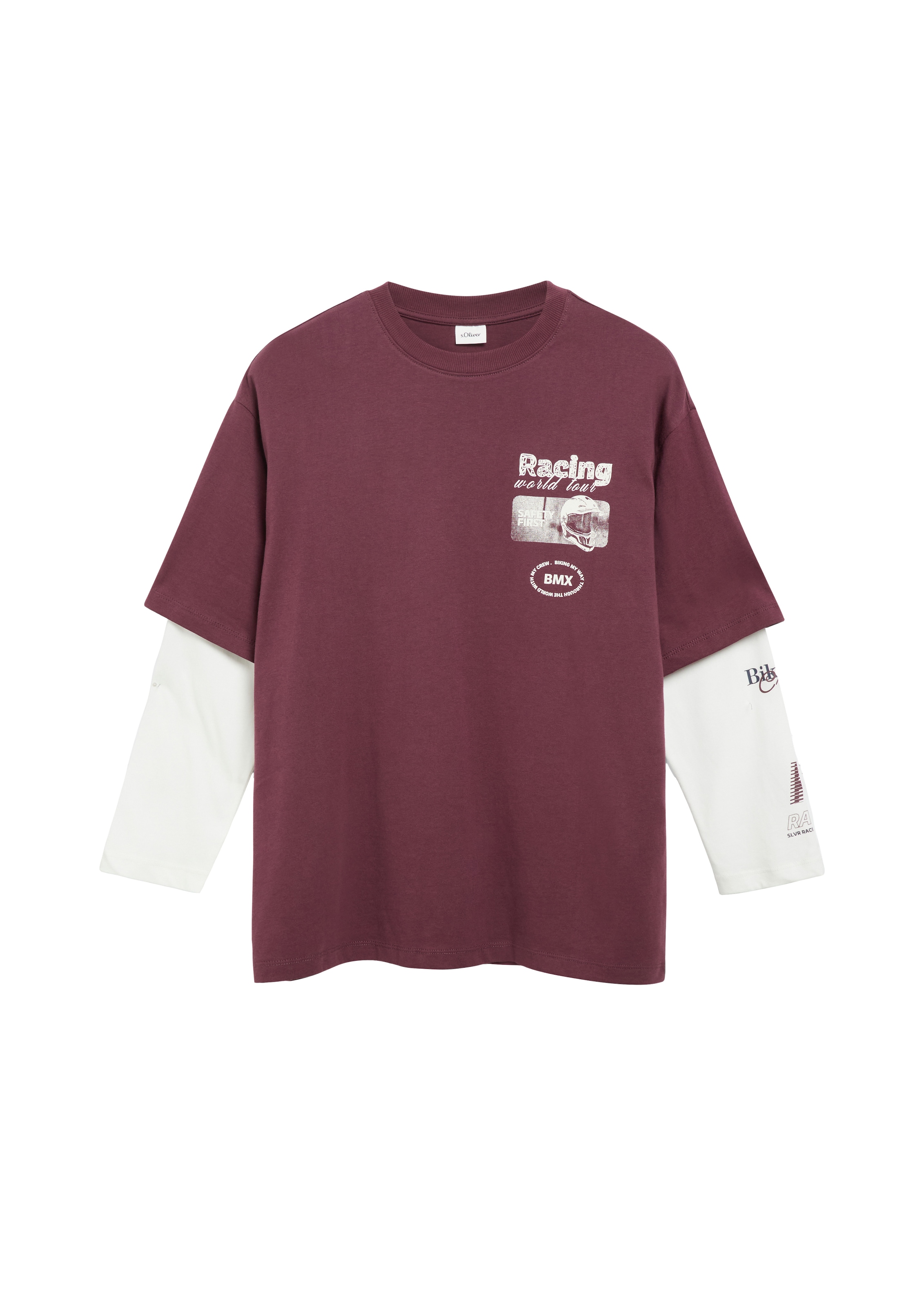 s.Oliver Junior Oversize-Shirt Oversize-Form im 2in1-Look