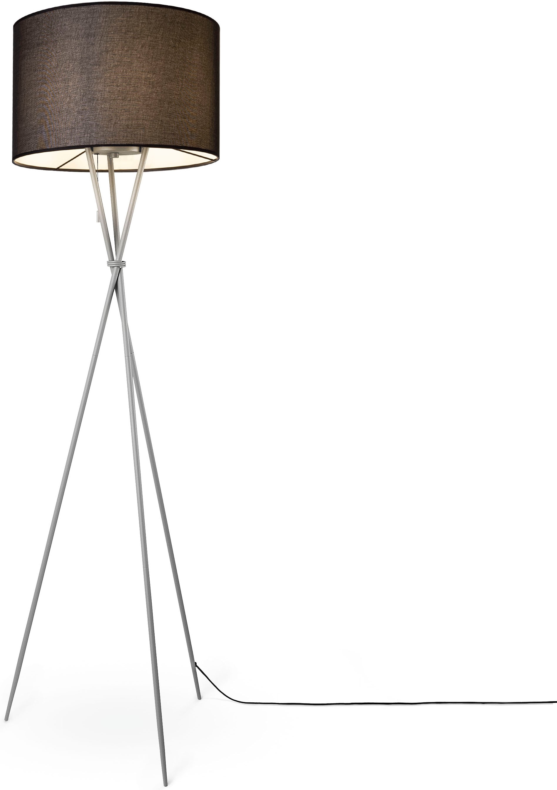 »KATE | UNI Jahren 3 Standleuchte Dreibein CANVAS COLOR«, Garantie Stehlampe Wohnzimmer Schirm mit Paco Home online kaufen Textil Stoffschirmlampe XXL E27