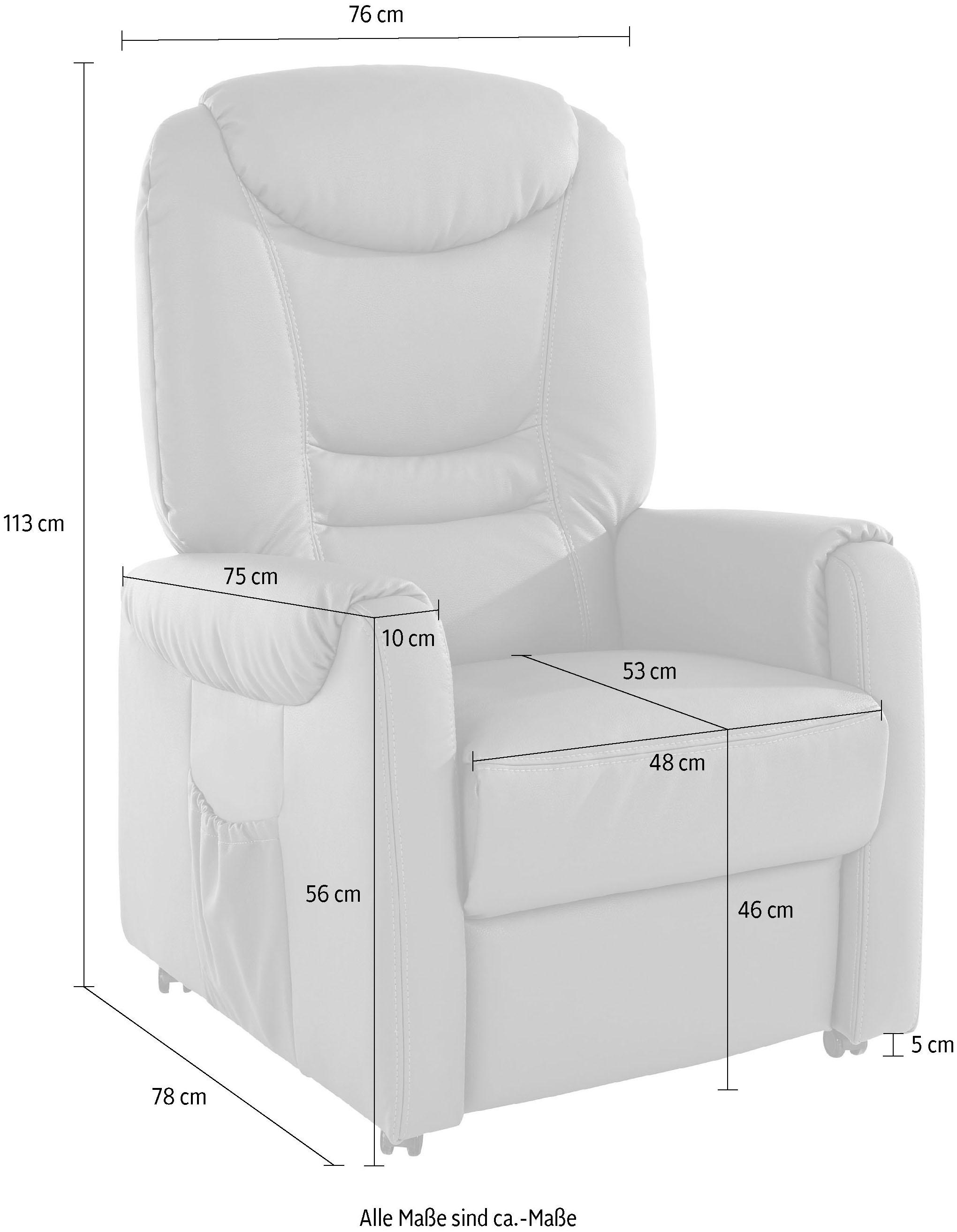 sit&more TV-Sessel »Morten« in Größe M, wahlweise mit Motor und Aufstehhilfe