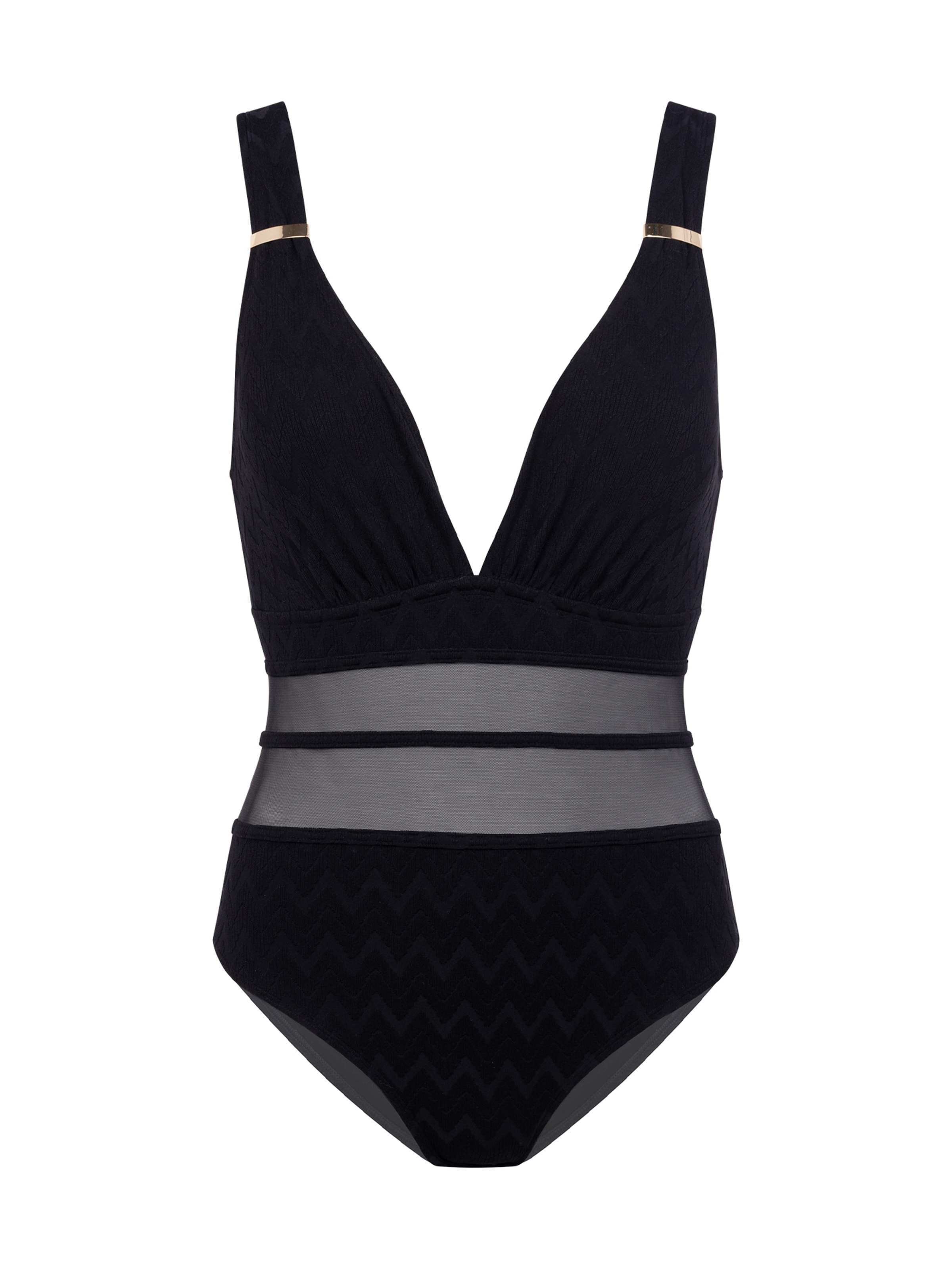 Dorina Badeanzug »Eivissa« mit tiefem V-Ausschnitt, Mesh-Einsätze