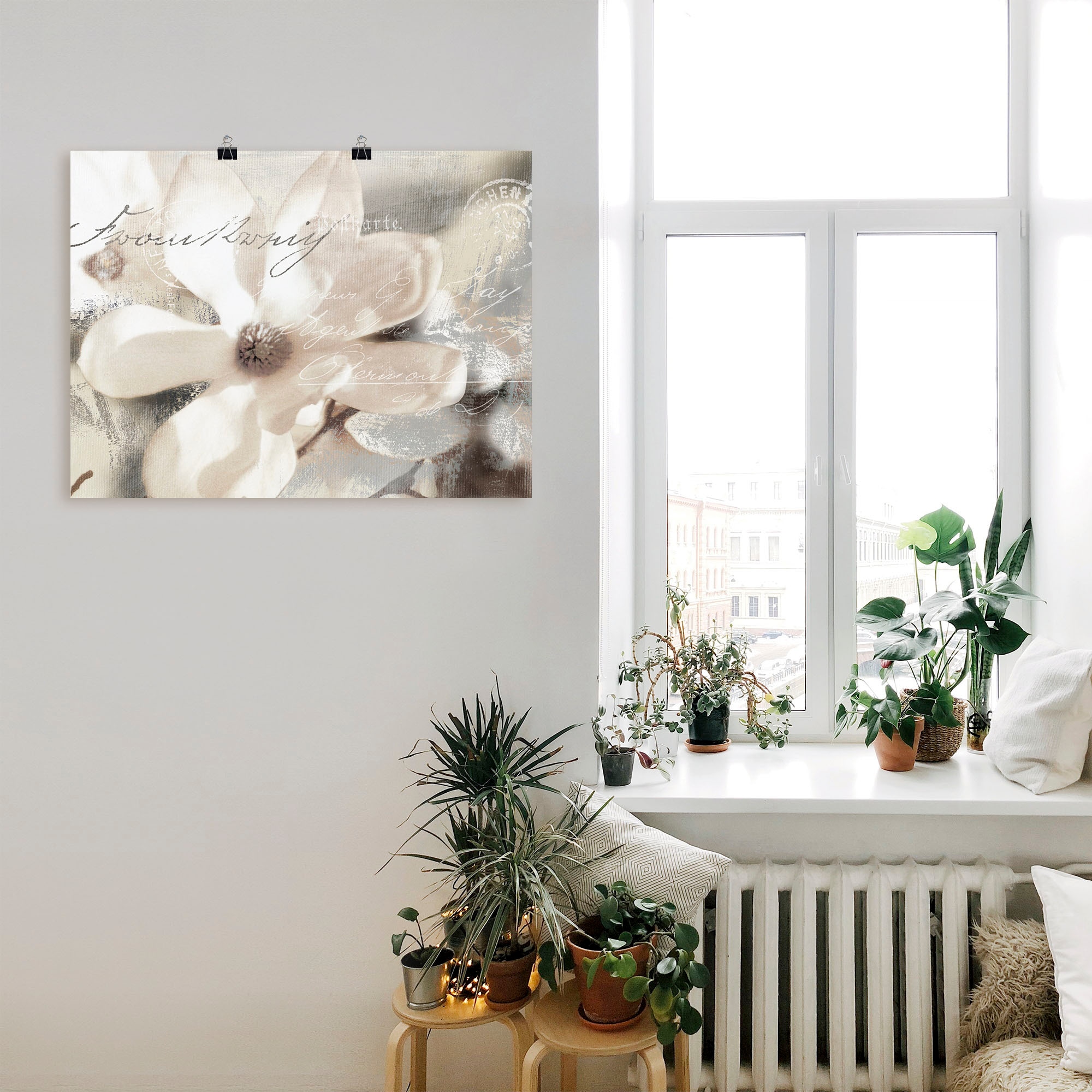 oder (1 bestellen in bequem Artland Wandbild »Magnolie_Detail«, St.), Wandaufkleber Leinwandbild, als Poster Blumenbilder, Größen Alubild, versch.