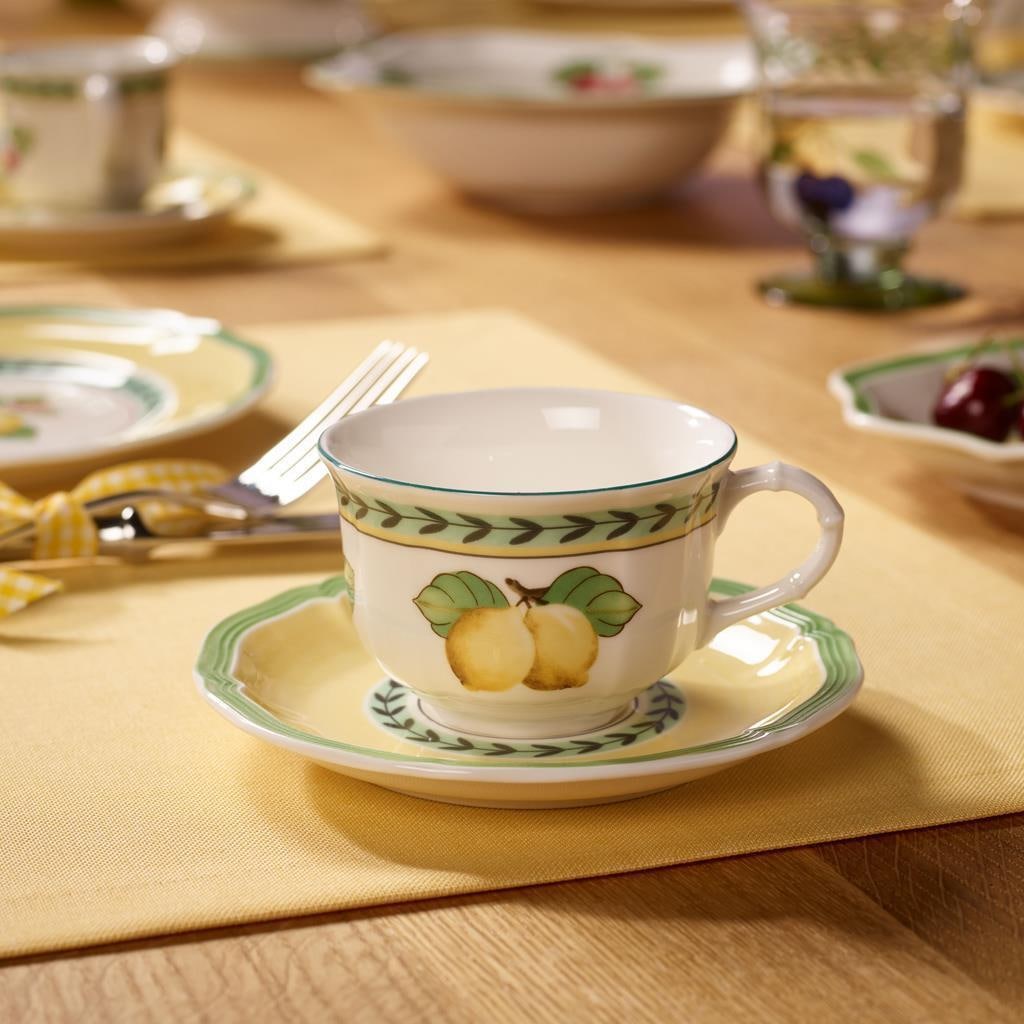 Villeroy & Boch Tasse »Teetasse mit Untertasse French Garden Fleurence 130 ml bunt« Spülmaschinengeeignet, Mikrowellenfest