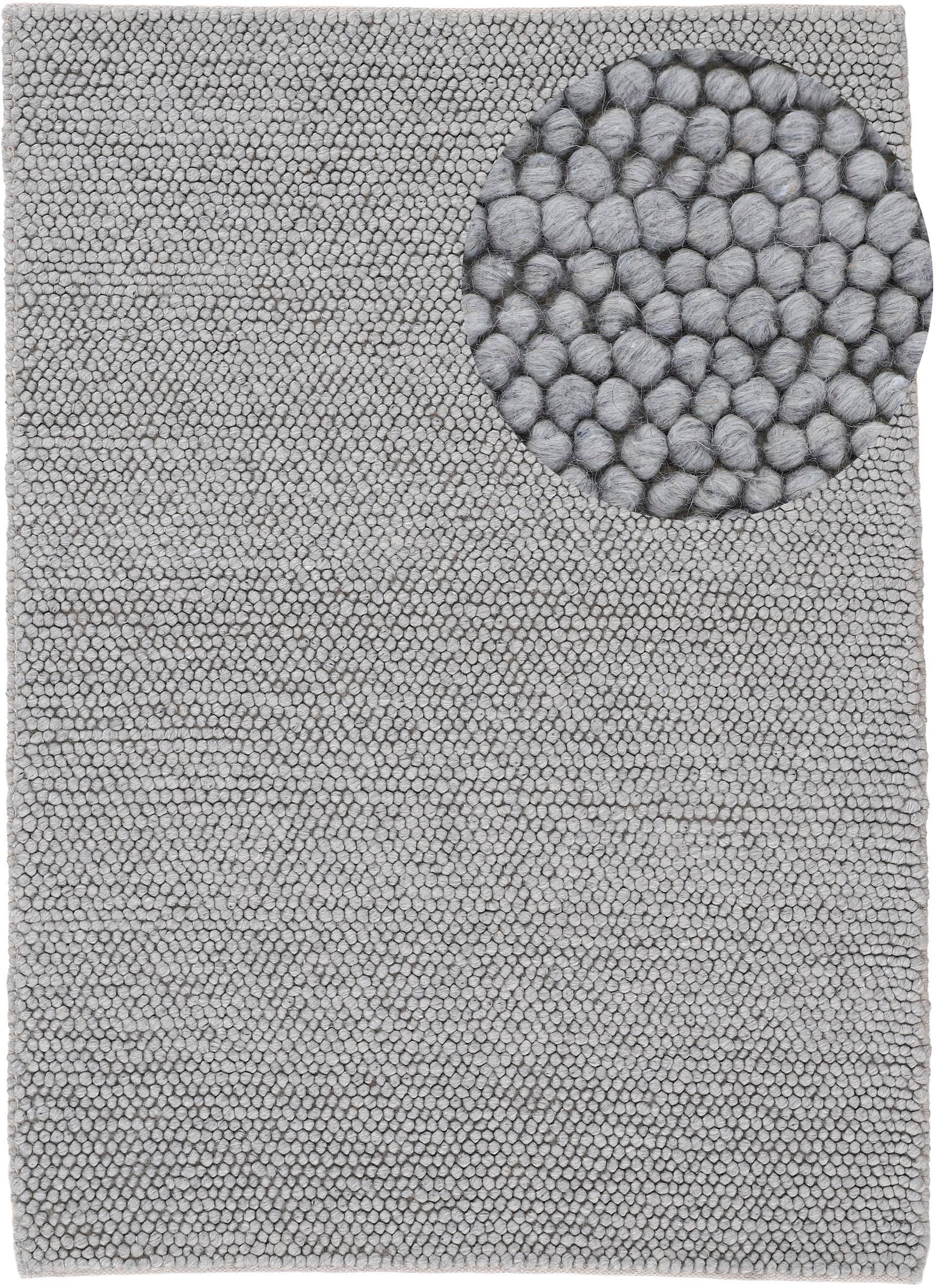 carpetfine Teppich »Calo«, rechteckig, Handweb Teppich, Uni Farben, meliert,  handgewebt, 70% Wolle