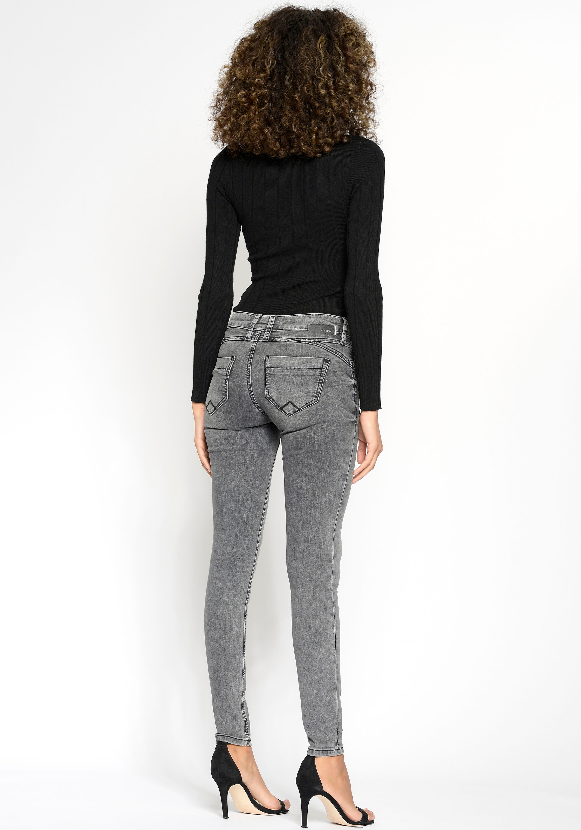GANG Skinny-fit-Jeans »94Nikita«, mit Zipper-Detail an der Coinpocket bei ♕ | Skinny Jeans
