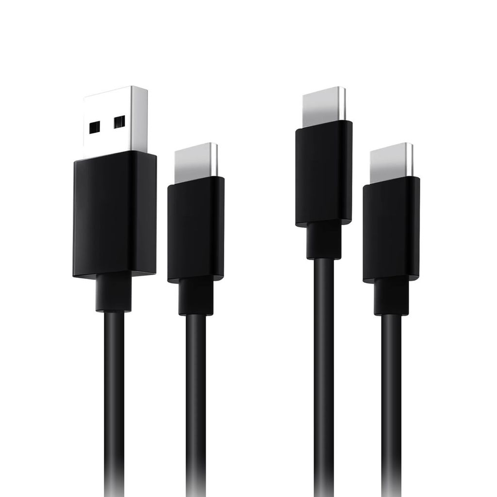 Stealth USB-Kabel »Silikon Ladekabel im Doppelpack je 2m (1x USB-A -> C & 1x USB-C -> C)«, USB-C-USB Typ A, 200 cm, Flexibles Silikon