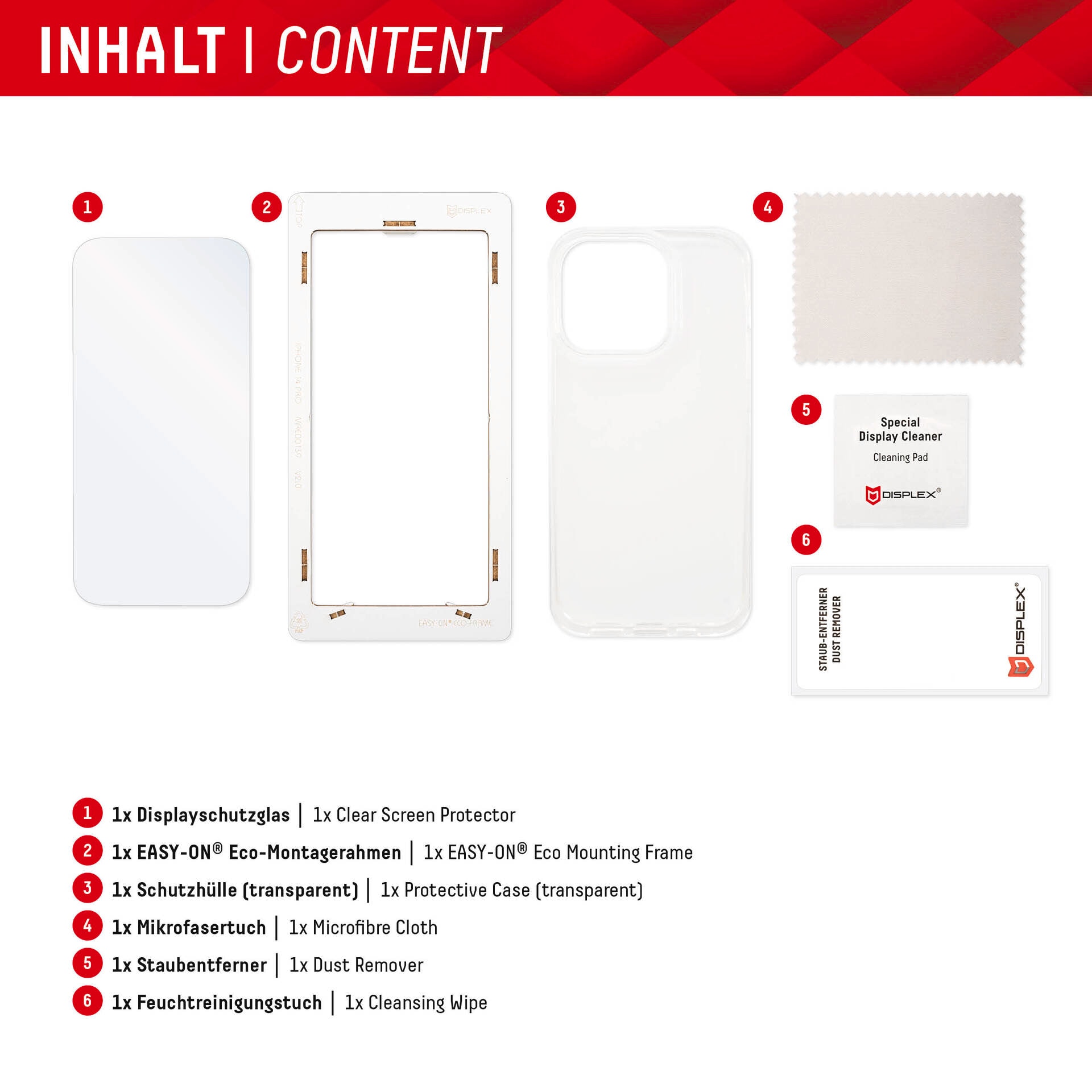 Displex Displayschutzglas »Real Glass + Case«, für Smartphone Samsung Galaxy A54 (5G), Displayschutzfolie Displayschutz Rundumschutz 360 Grad splitterfest