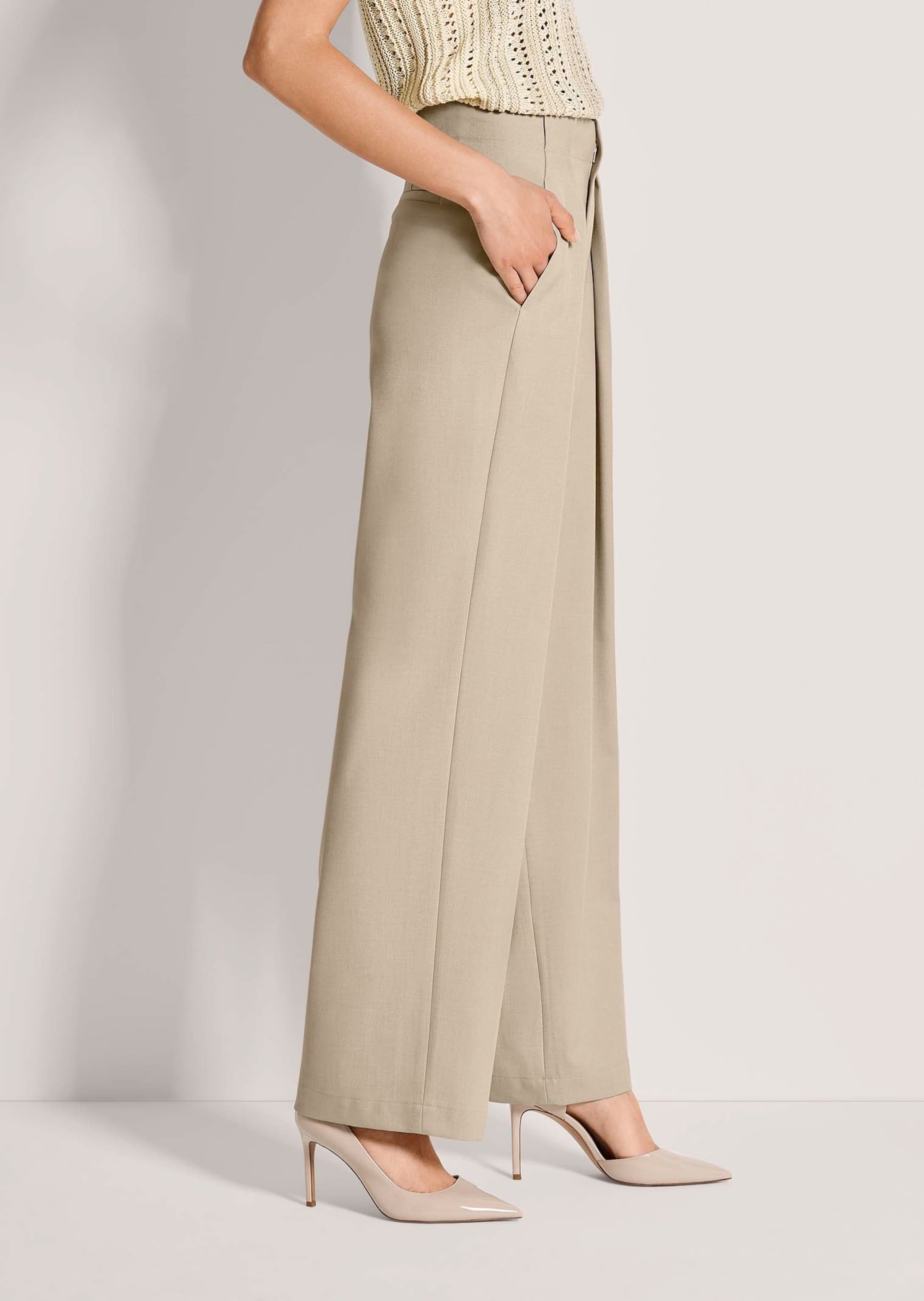 MADELEINE Stoffhose »Bundfaltenhose Jerseyhose mit weitem Bein«