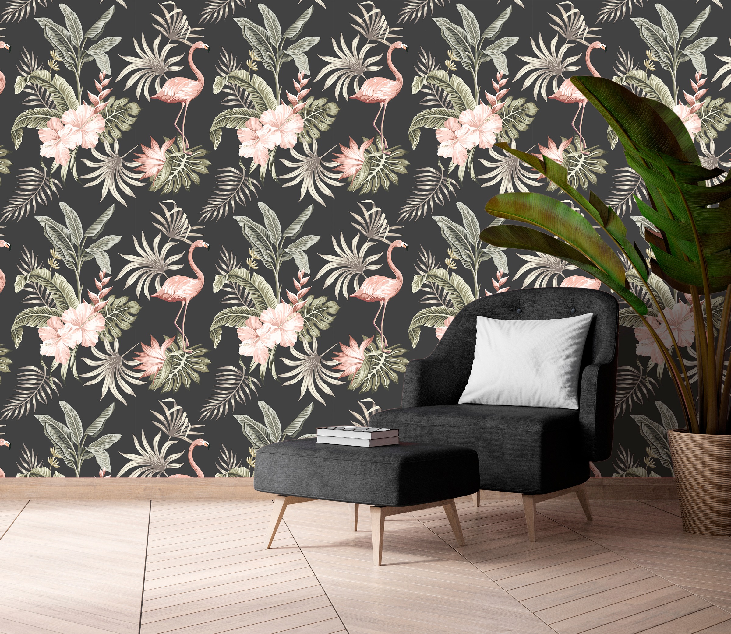 queence Vinyltapete »Fiore« Motiv | bedruckt | botanisch | geblümt | gemustert | natürlich glatt 90x250cm, selbstklebend, kinderleichte Anbringung, , Sticker