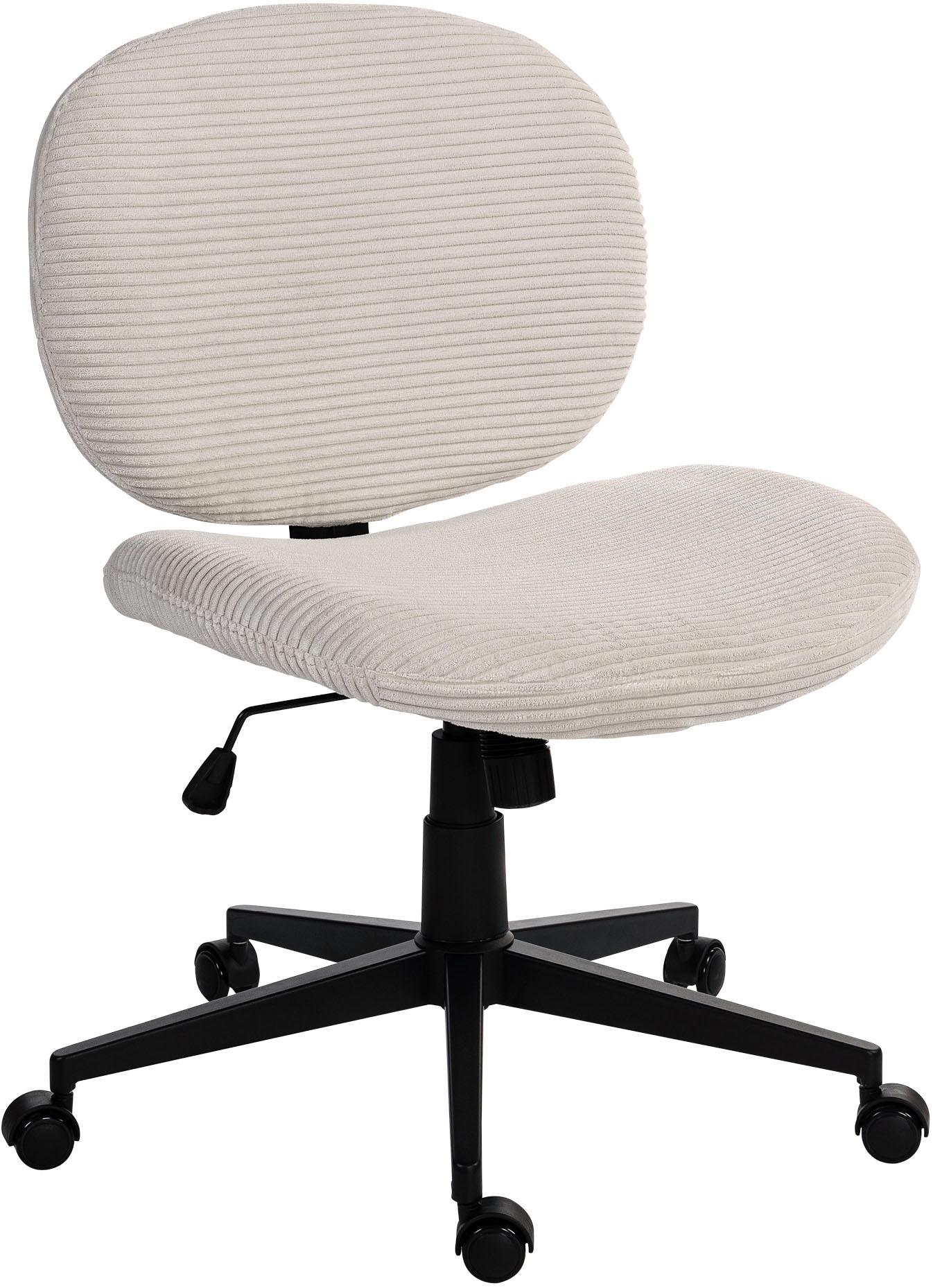 Duo Collection, Drehstuhl »Tilo« () 1 Stk.Sitzhöhenverstellung, Wippmechanik, Sicherheitsdoppelrollen, Creme + schwarz, 100% Polyester, B/H/T: 61 cm x