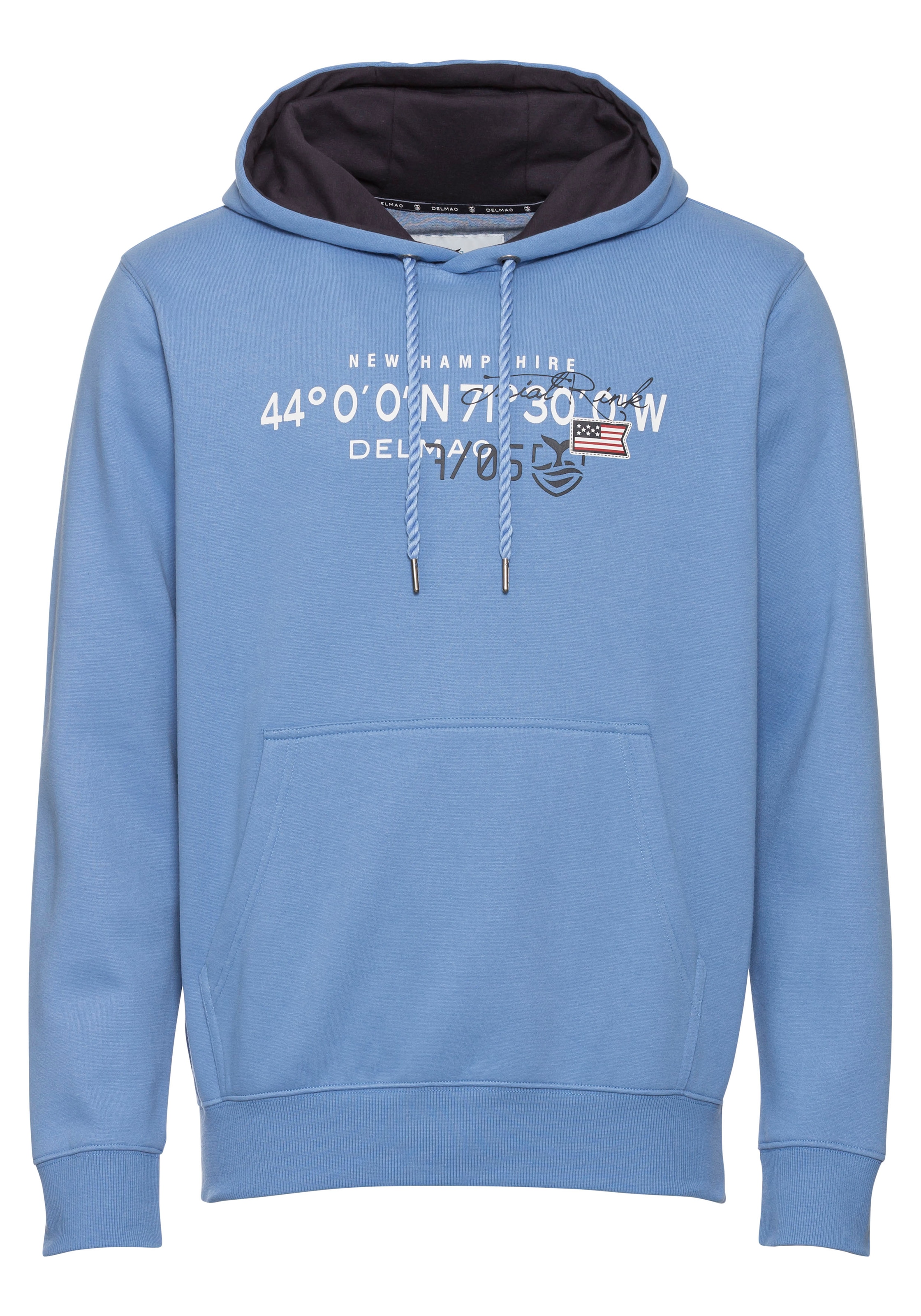 DELMAO Kapuzensweatshirt, Langarm, lockere Passform, mit Print, mit Kapuze