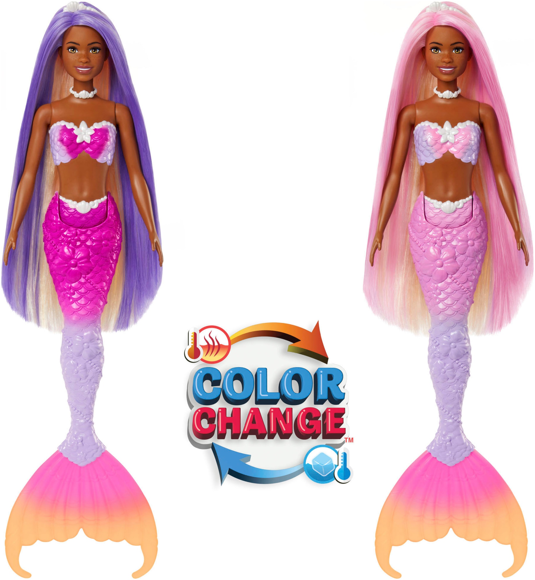 Barbie Meerjungfrauenpuppe »Meerjungfrau Brooklyn«, mit Farbwechsel
