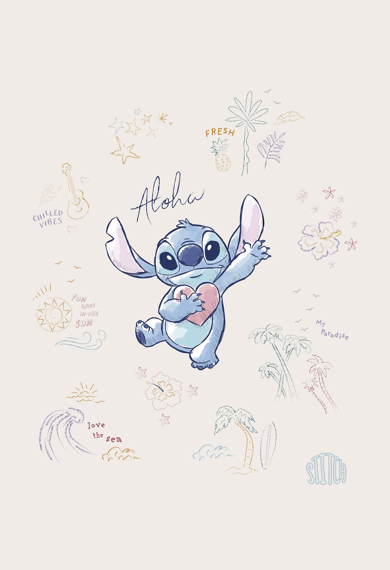 Komar Leinwandbild »Disney Lilo and Stitch In the Sun«, Disney, (1 St.), 60 x 90 cm (Breite x Höhe) - Kinderzimmer, Dekoration