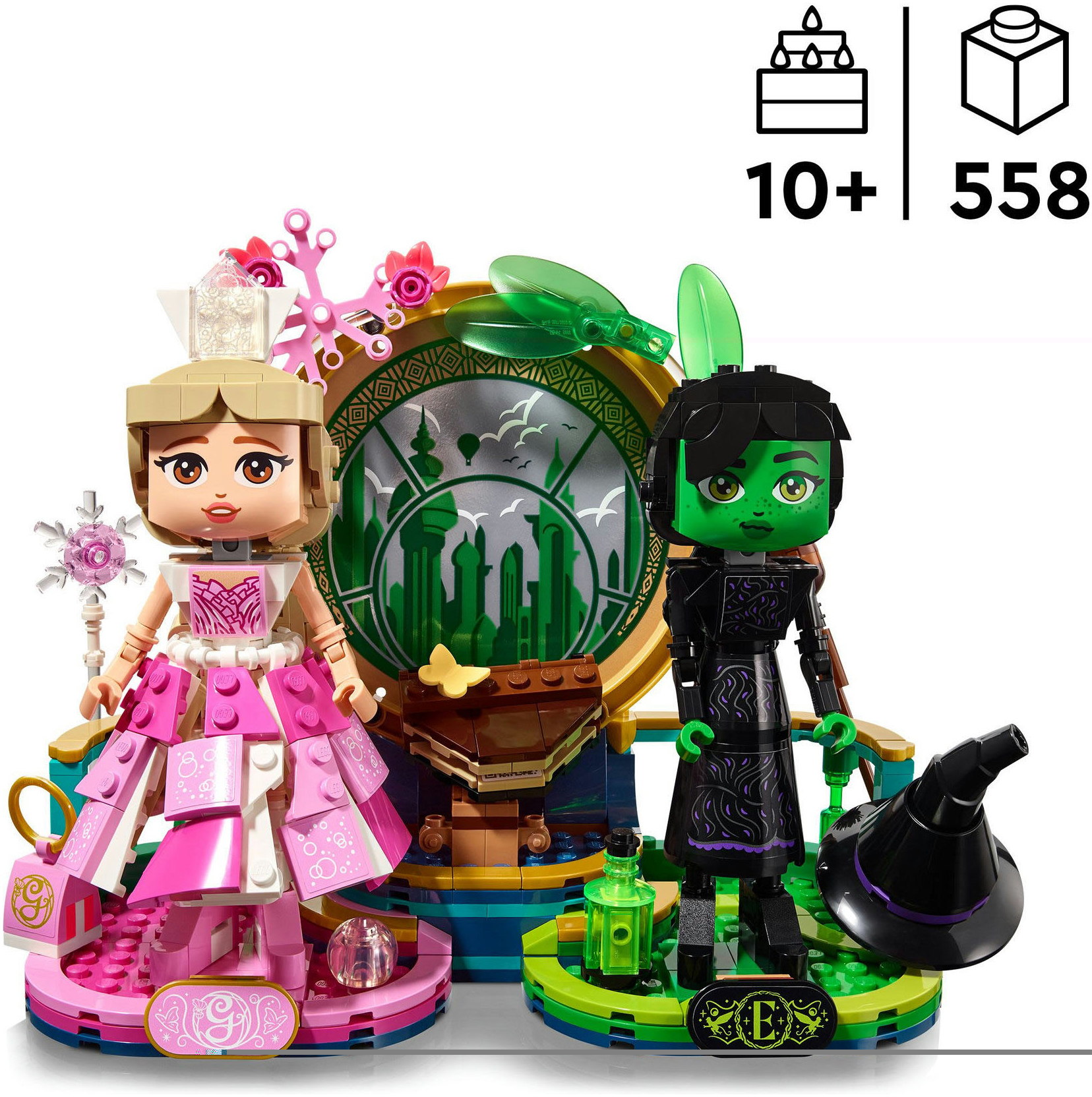 LEGO® Konstruktionsspielsteine »Elphaba und Glinda (75682), LEGO Wicked«, (558 St.), Made in Europe