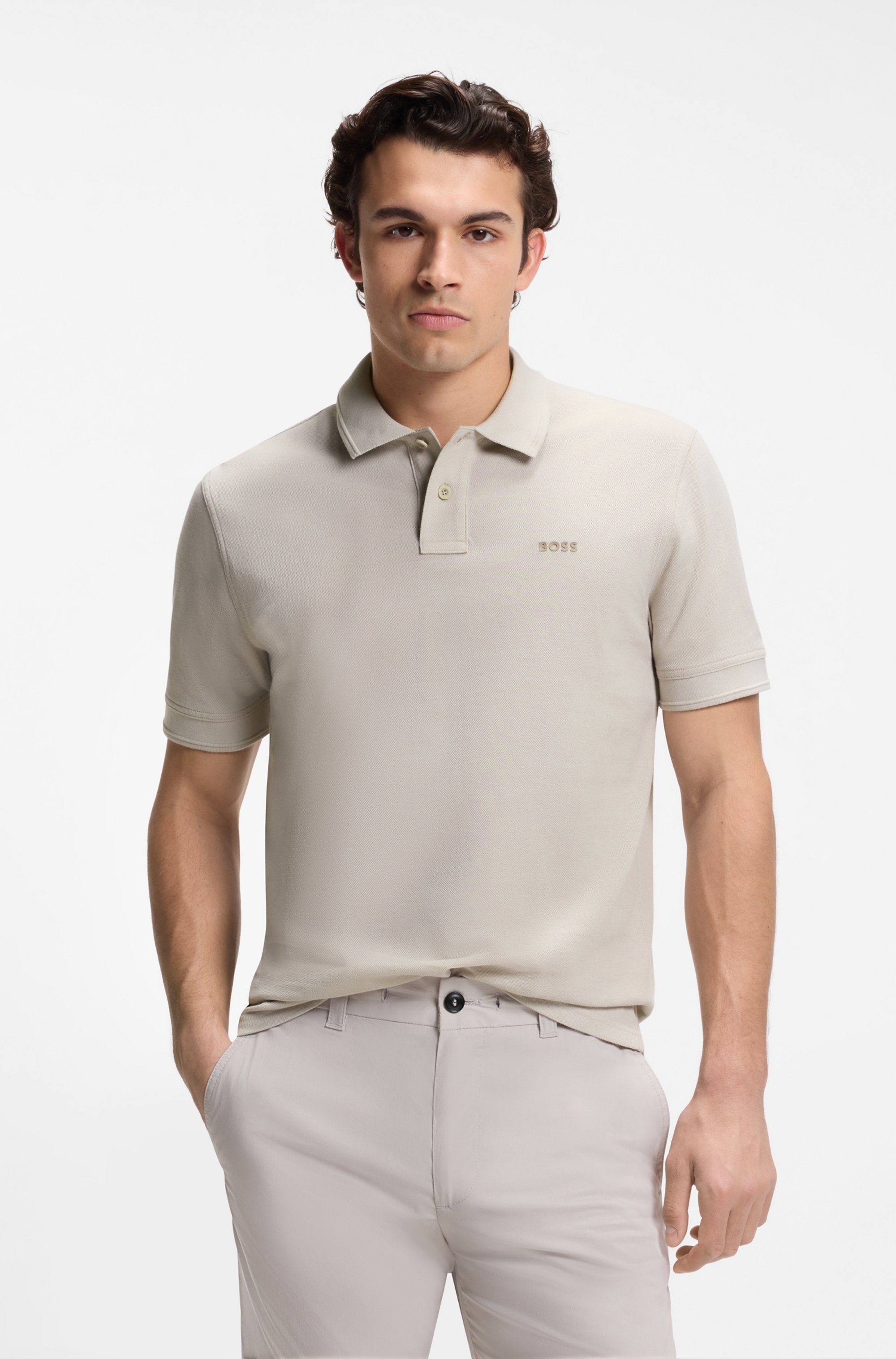 BOSS ORANGE Poloshirt »Prime Regular Fit« Cotton Pique Polo aus 100% Baumwolle