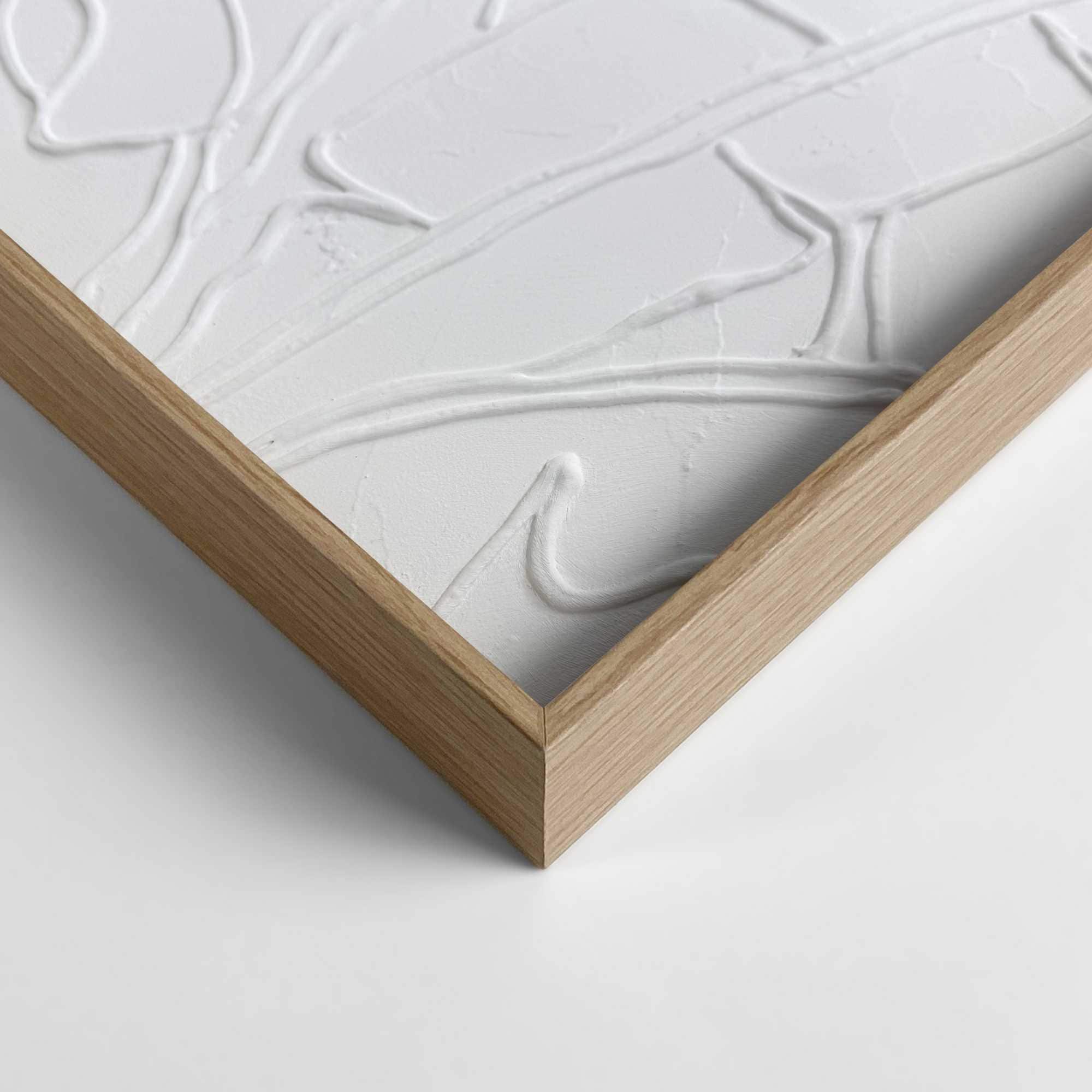 Reinders! Wandbild »Palmblätterrelief«, Wohnzimmer - Weiß - MDF - Blumen und Pflanzen - 50x70 cm
