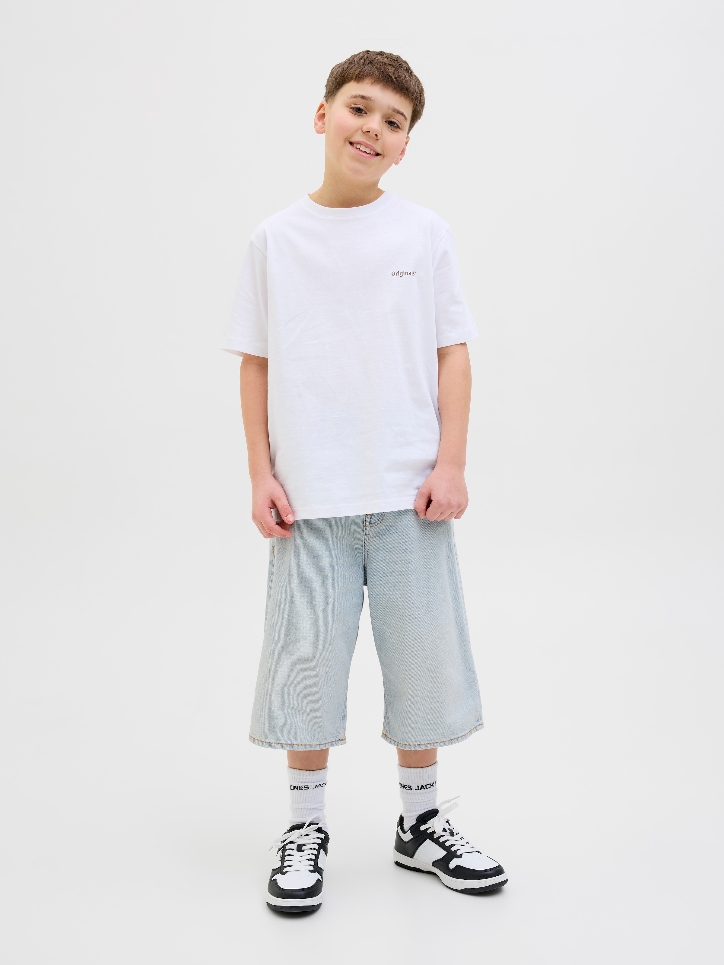 Jack & Jones Junior Shorts »JJIRON mit Baggy Fit und mittlerer Taille«  unifarben, modisch, relaxed fit, Web
