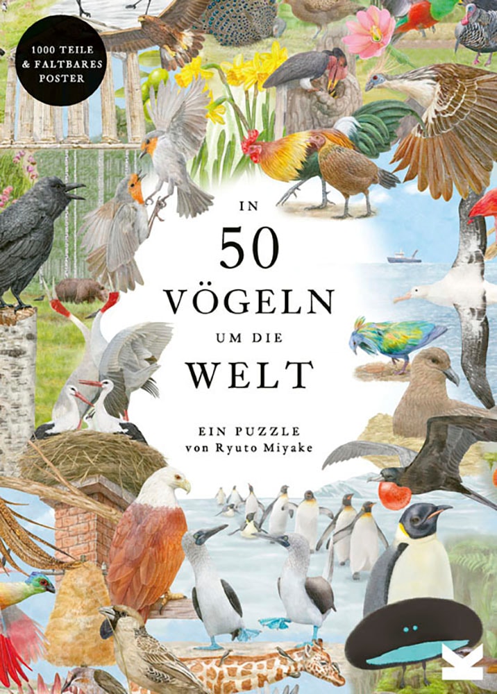 Puzzle »In 50 Vögeln um die Welt«