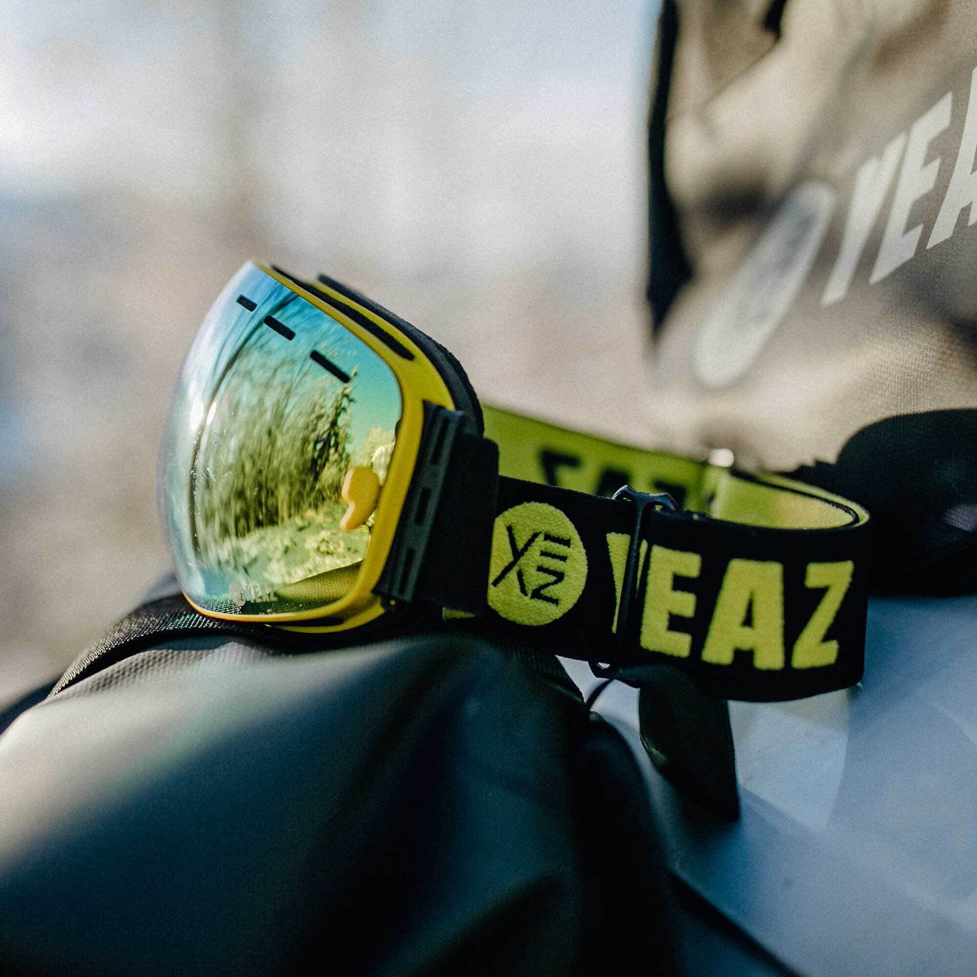 YEAZ Snowboardbrille »Ski- Snowboardbrille mit Rahmen gelb verspiegelt XTRM-SUMMIT«