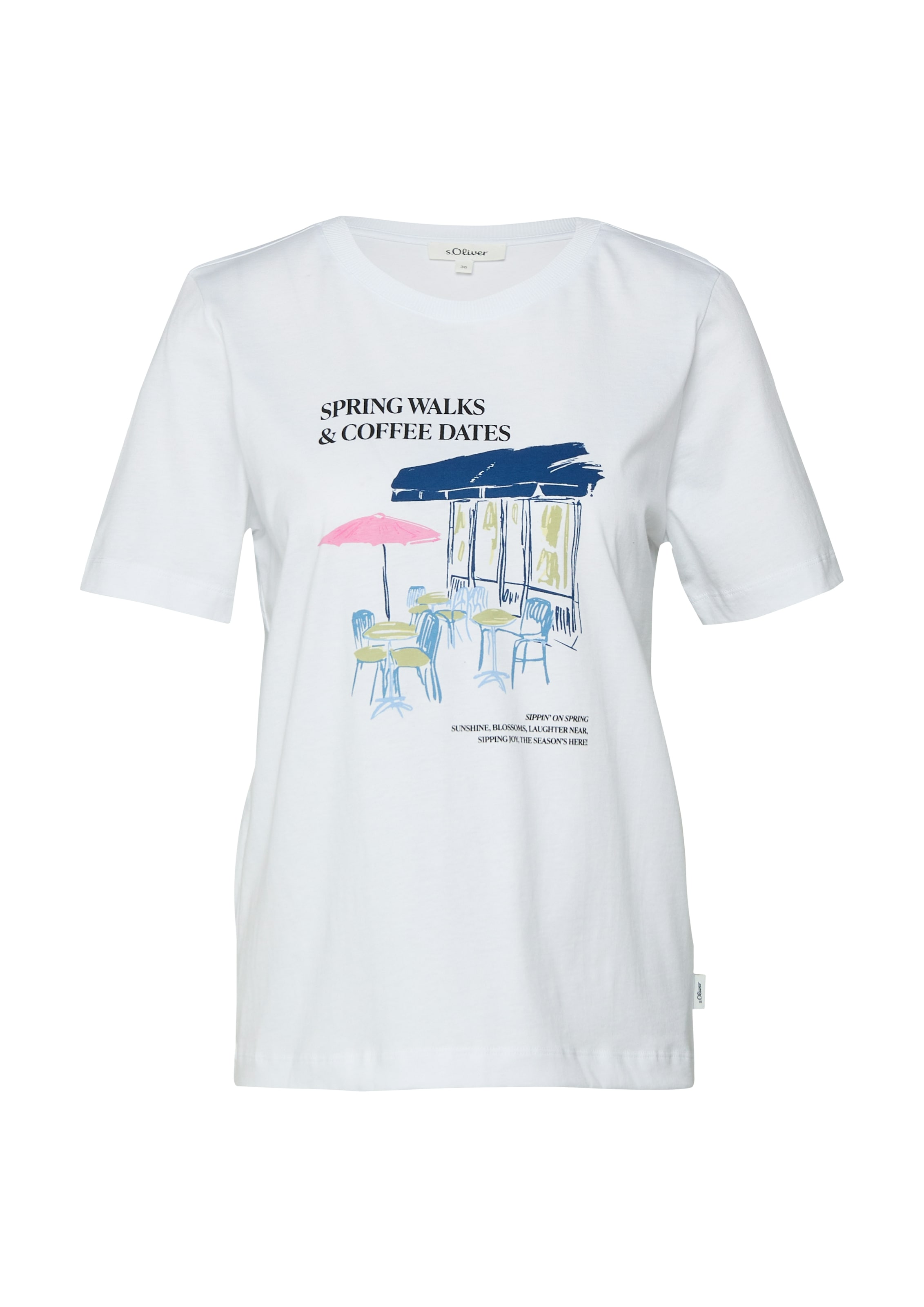 s.Oliver Kurzarmshirt Sommershirt mit Frontprint