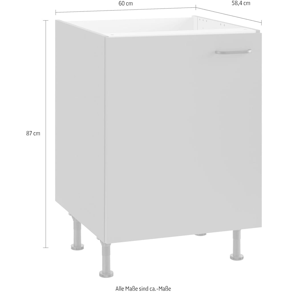 OPTIFIT Spülenschrank »Elga«, mit Soft-Close-Funktion, höhenverstellbaren Füßen, Breite 60 cm