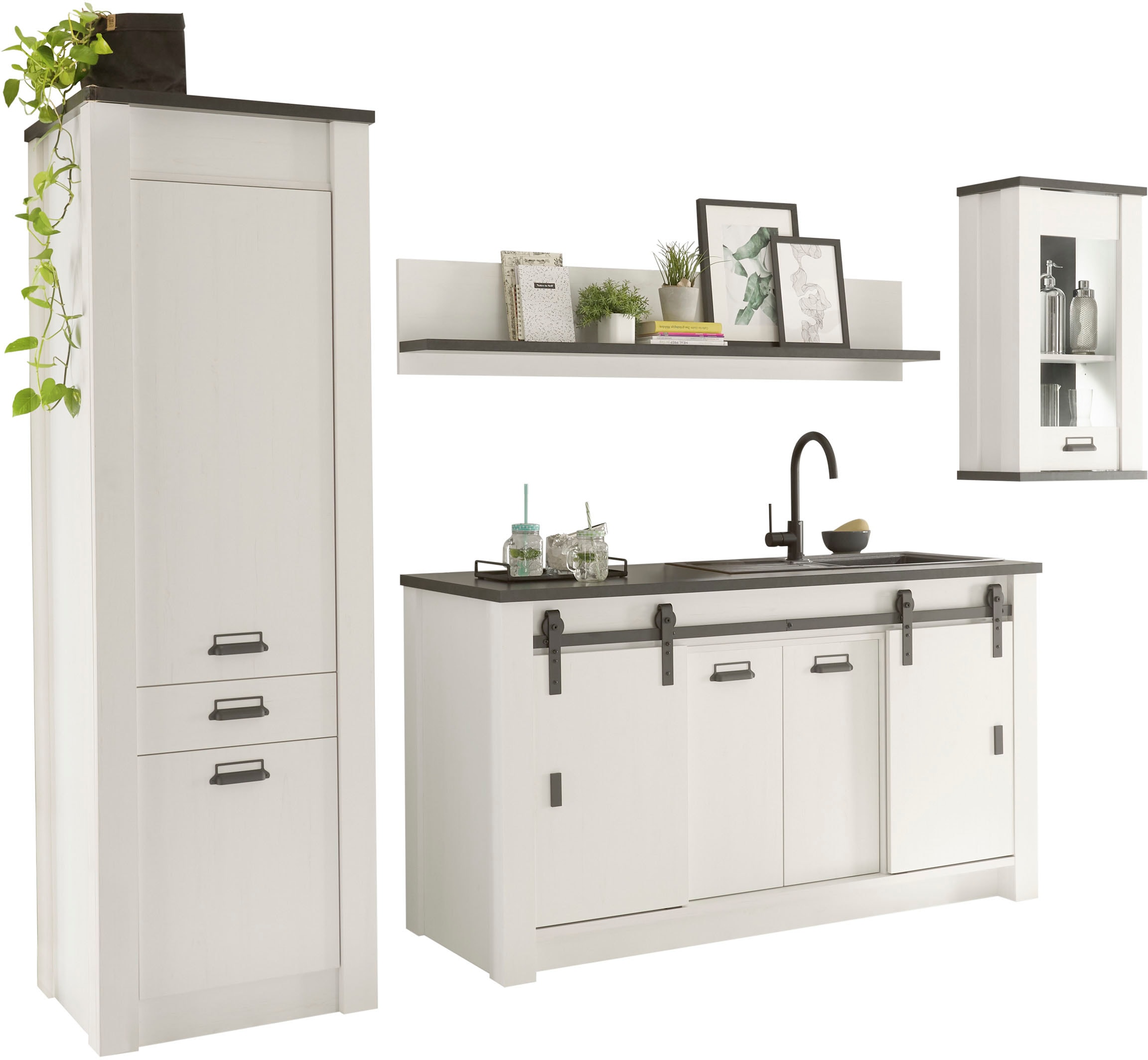Home affaire Küche "Sherwood" Breite 240 cm, ohne E-Geräte