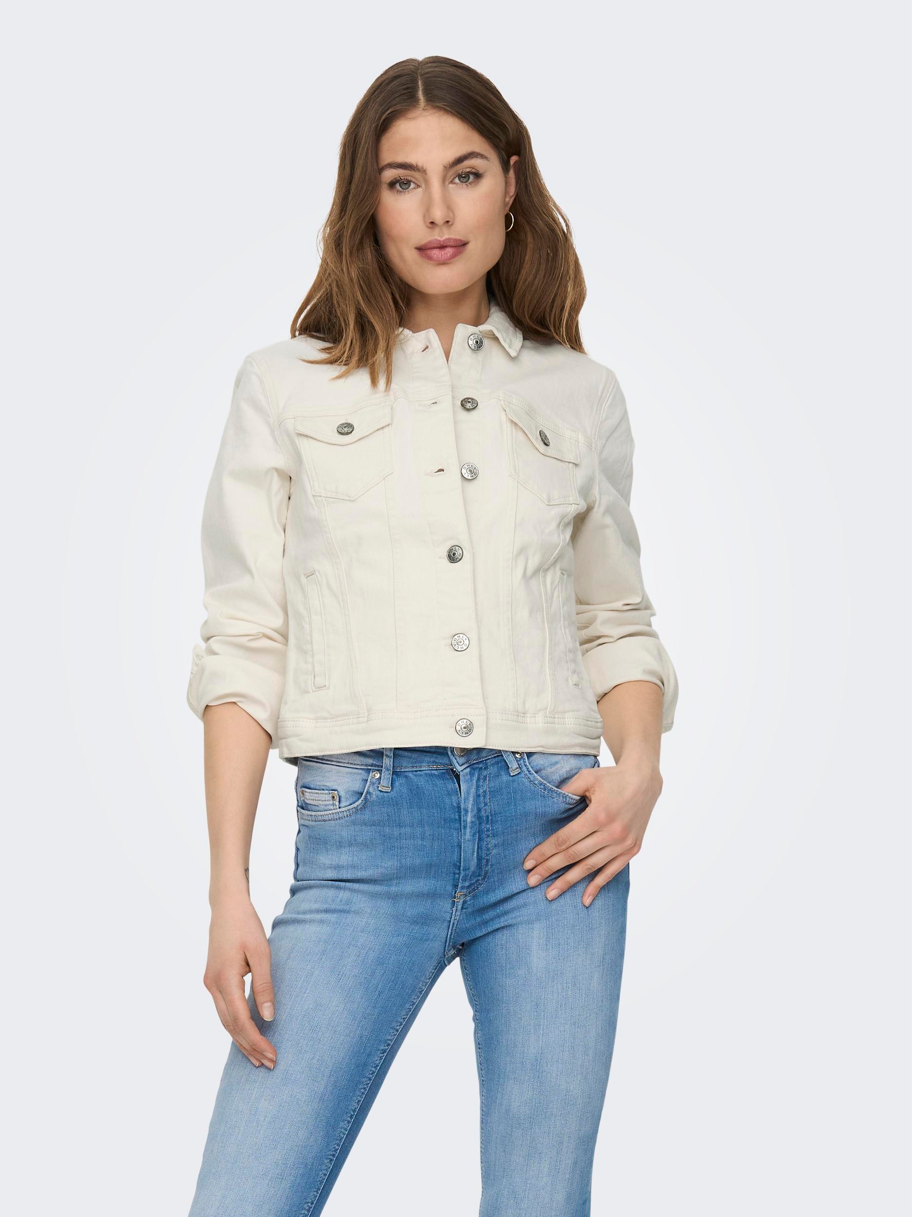 ONLY Jeansjacke »ONLTIA DNM JACKET COL PIM NOOS«, in kurzer Form