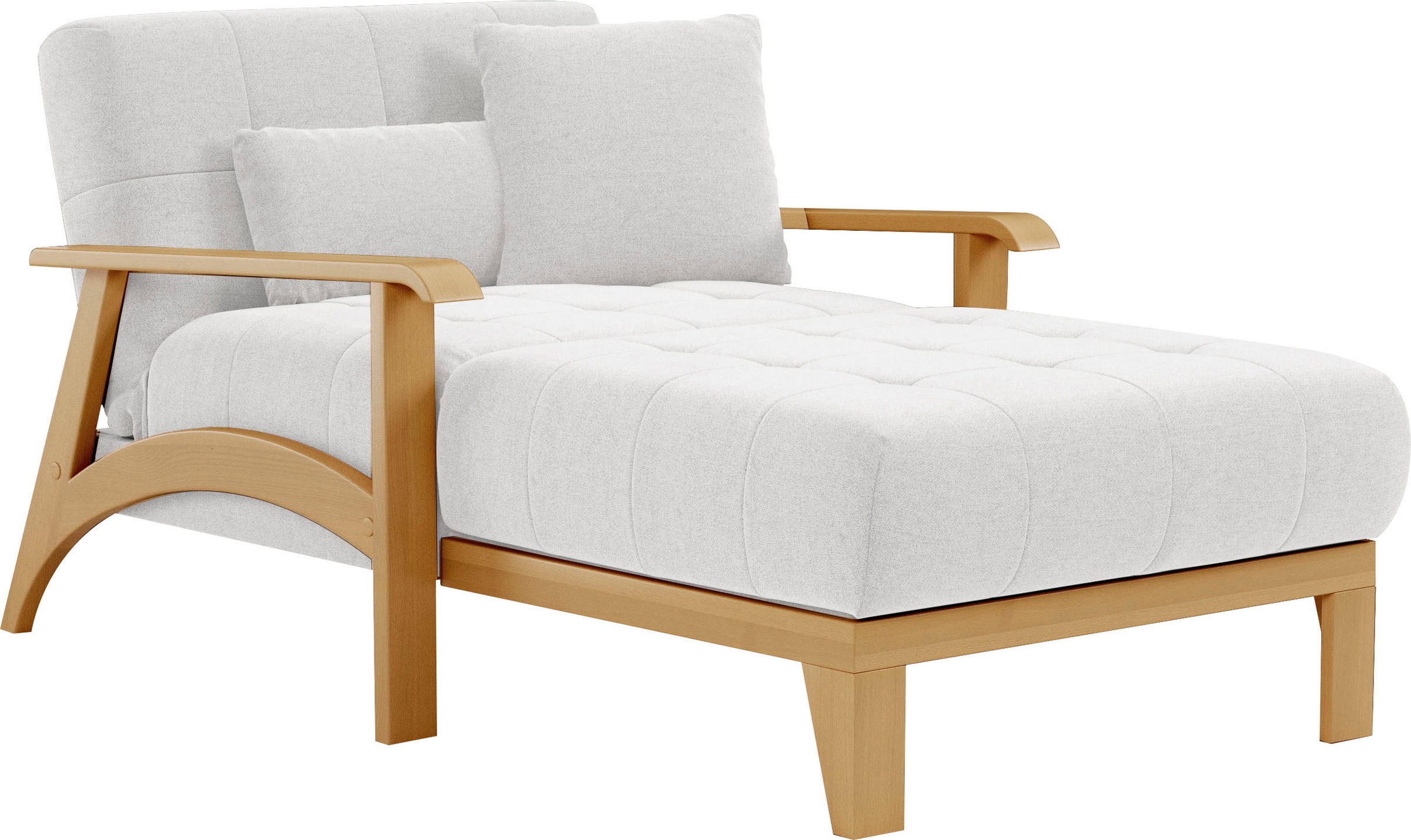 sit&more Recamiere »Billund«, Armlehnen aus eichefarbigem Buchenholz, verschiedene Bezüge und Farben