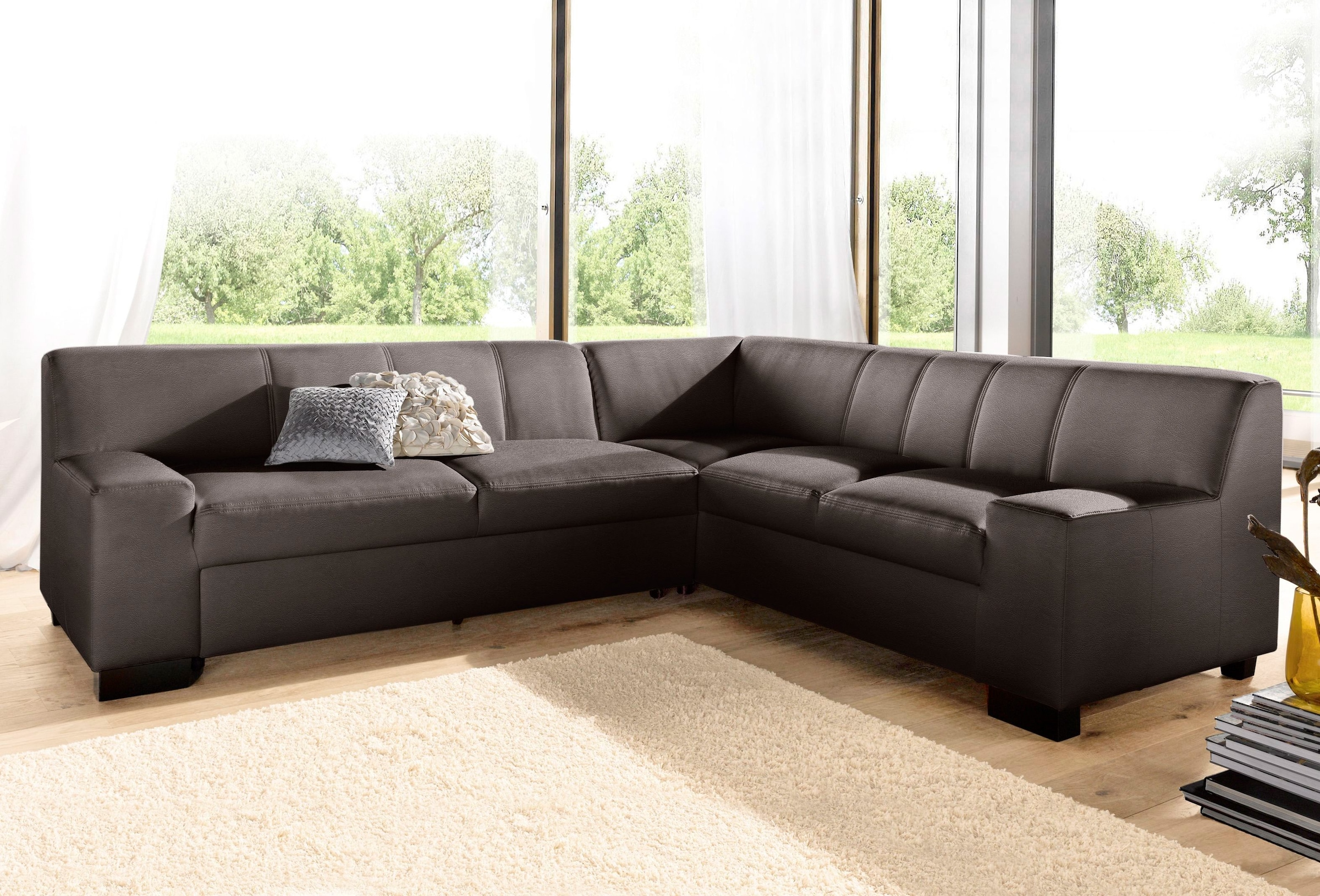 DOMO collection Ecksofa »Norma L-Form«, wahlweise mit Bettfunktion