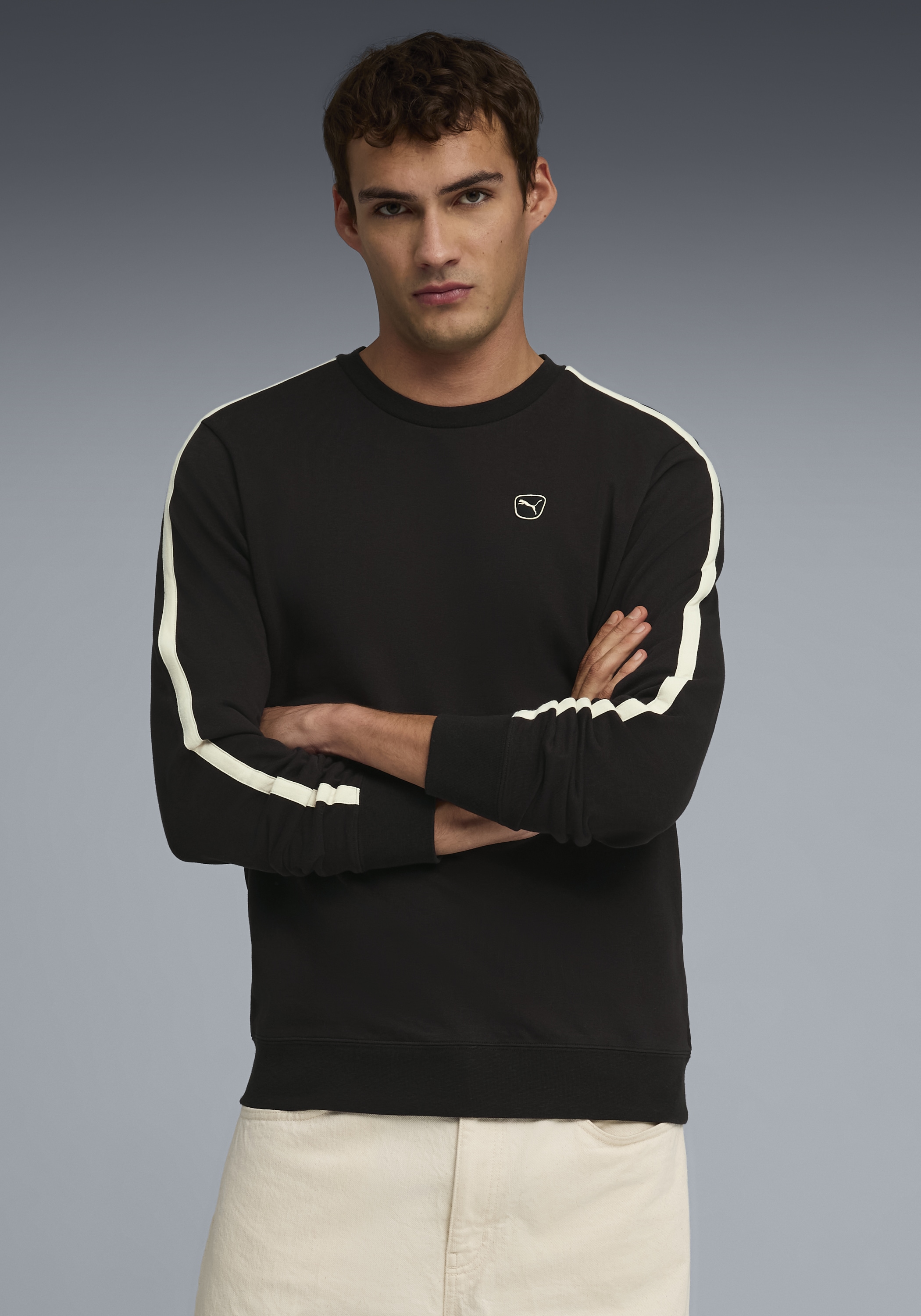 PUMA Langarmshirt »ESS ELEVATED CREW TR« Regular Fit, Langarm, sportlicher Stil, Rundhalsausschnitt