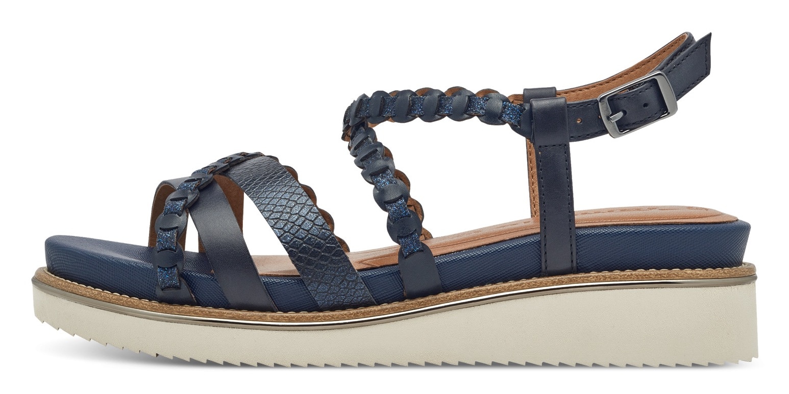 Tamaris Keilsandalette  , Riemchensandale, Sommerschuh mit verstellbarer Schnalle