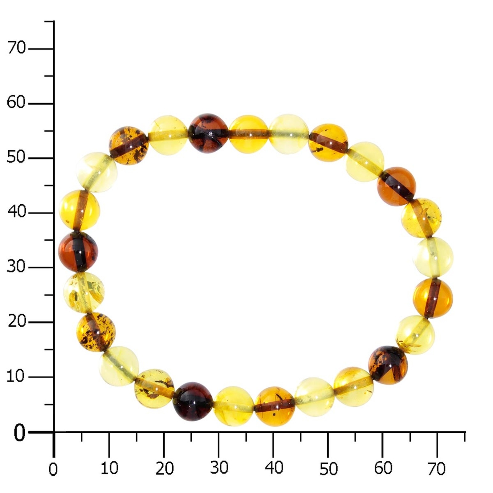 OSTSEE-SCHMUCK Armband »- Kugel 8 mm - Bernstein -,«