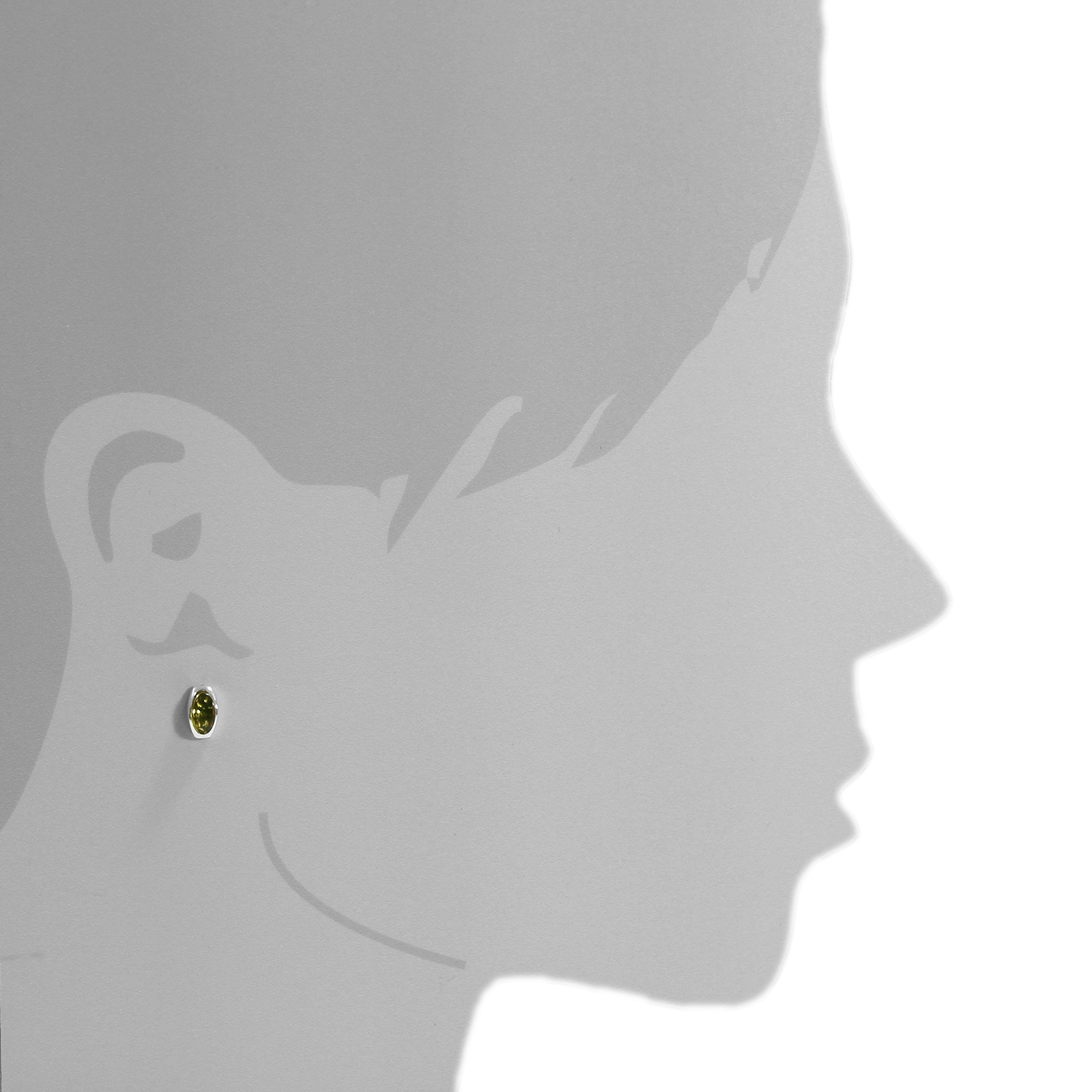 OSTSEE-SCHMUCK Paar Ohrstecker »- Tinta grün - Silber 925/000 - Bernstein«