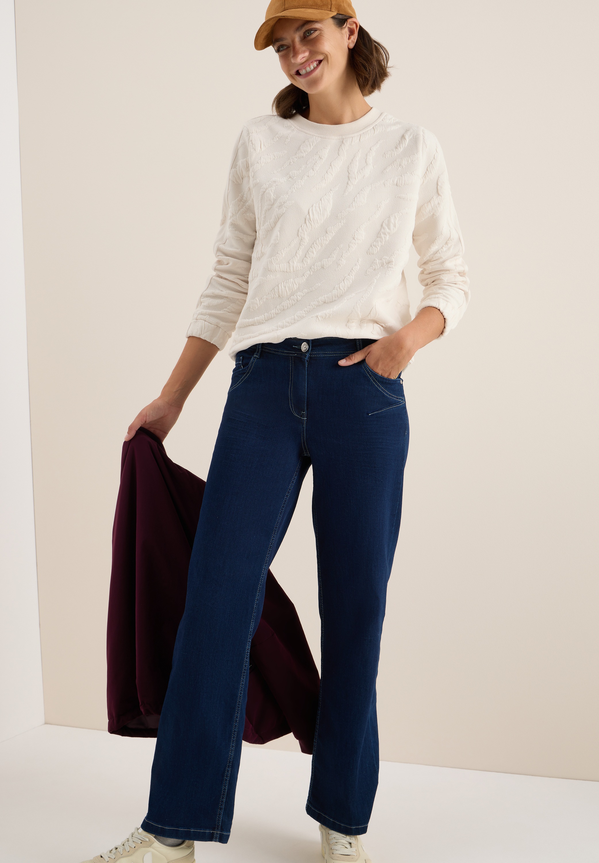 Cecil Sweatshirt , mit Zebra Strukturmuster
