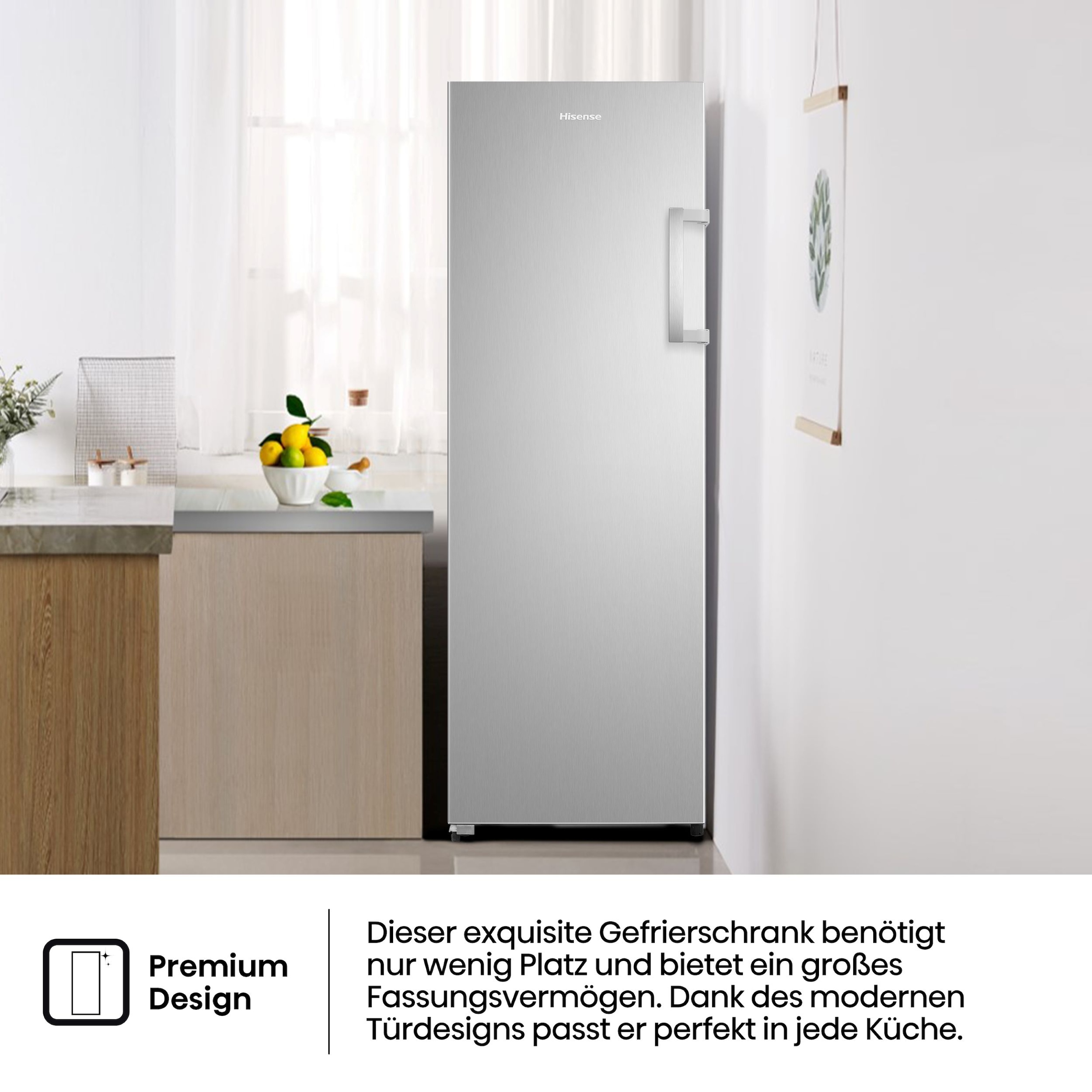 Hisense Gefrierschrank »FF3N229NEIC« 172 cm hoch 59,5 cm breit LED Display