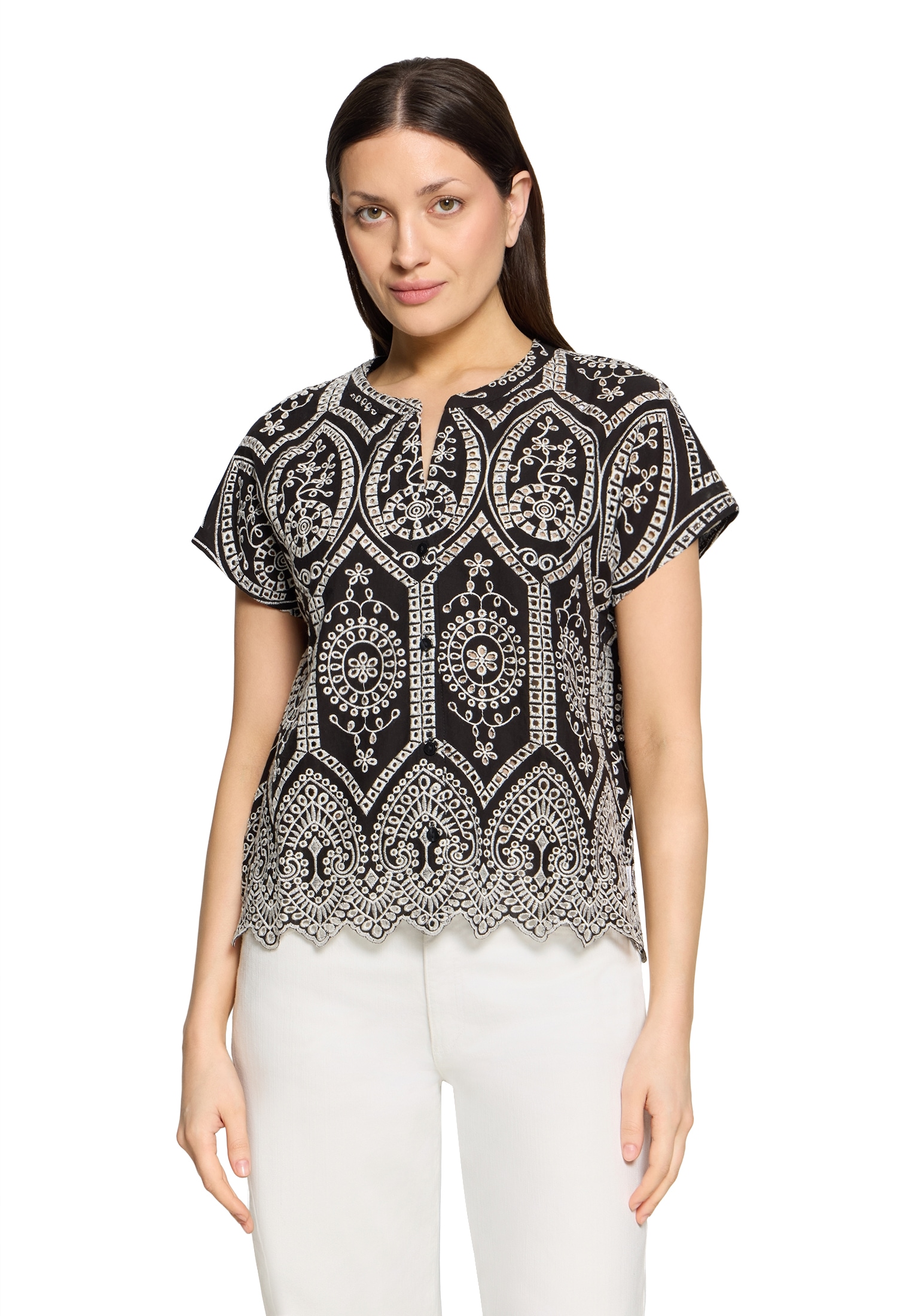 Betty&Co Hemdbluse »Hemdbluse mit Stickerei«