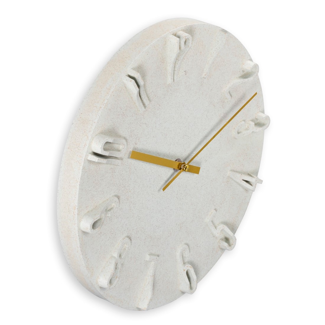 Hama Wanduhr »Uhr "Korfu", Ø 30 cm, ohne Ticken, Beige« 3D-Ziffern, geräuscharm