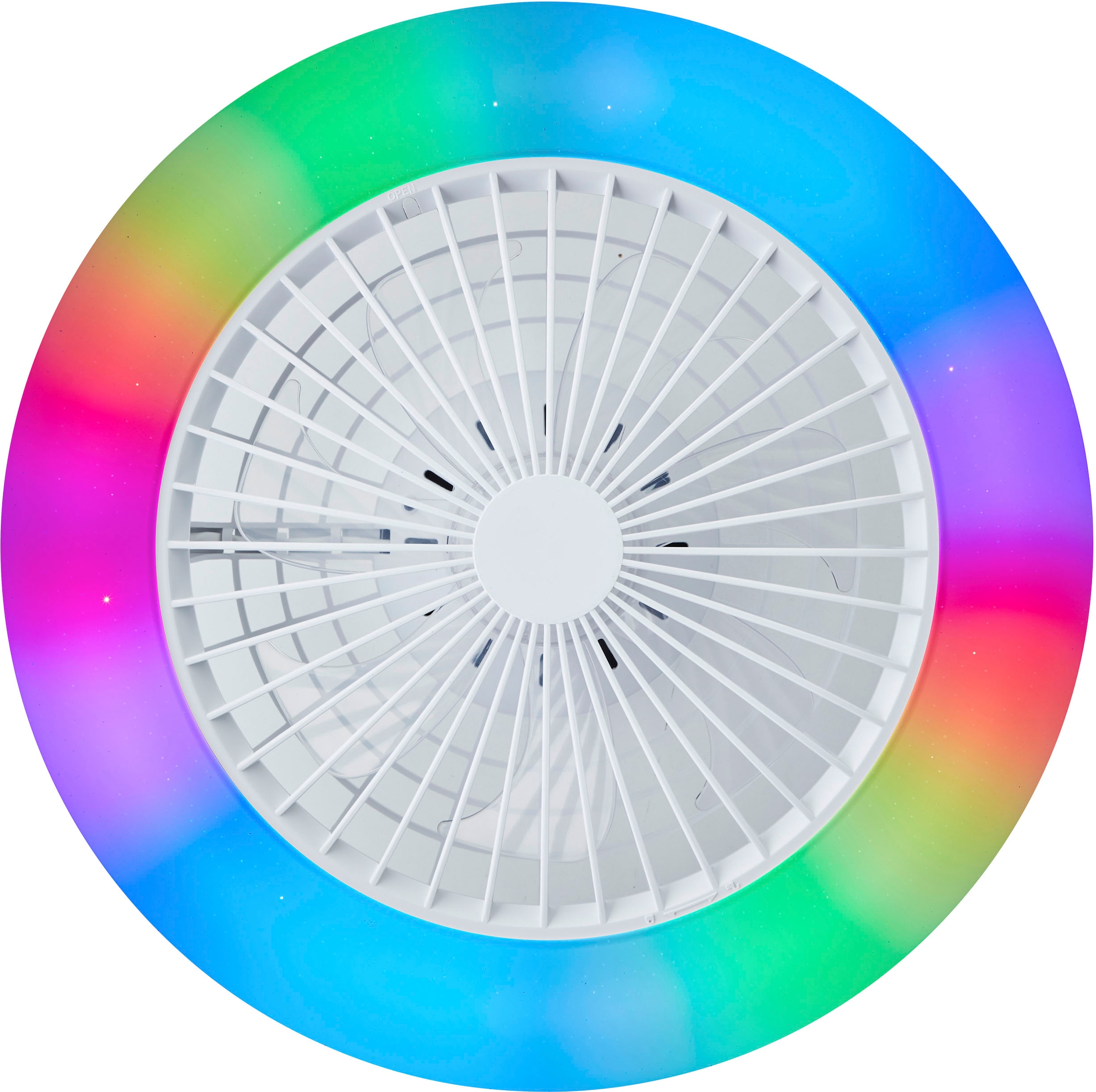 Brilliant LED Deckenleuchte »Salerno« 1 Stk. RGB | warmweiß - kaltweiß LED Leuchte, Ventilator, digitales RGB, 49 cm, 4700 lm, 3000-6500 K