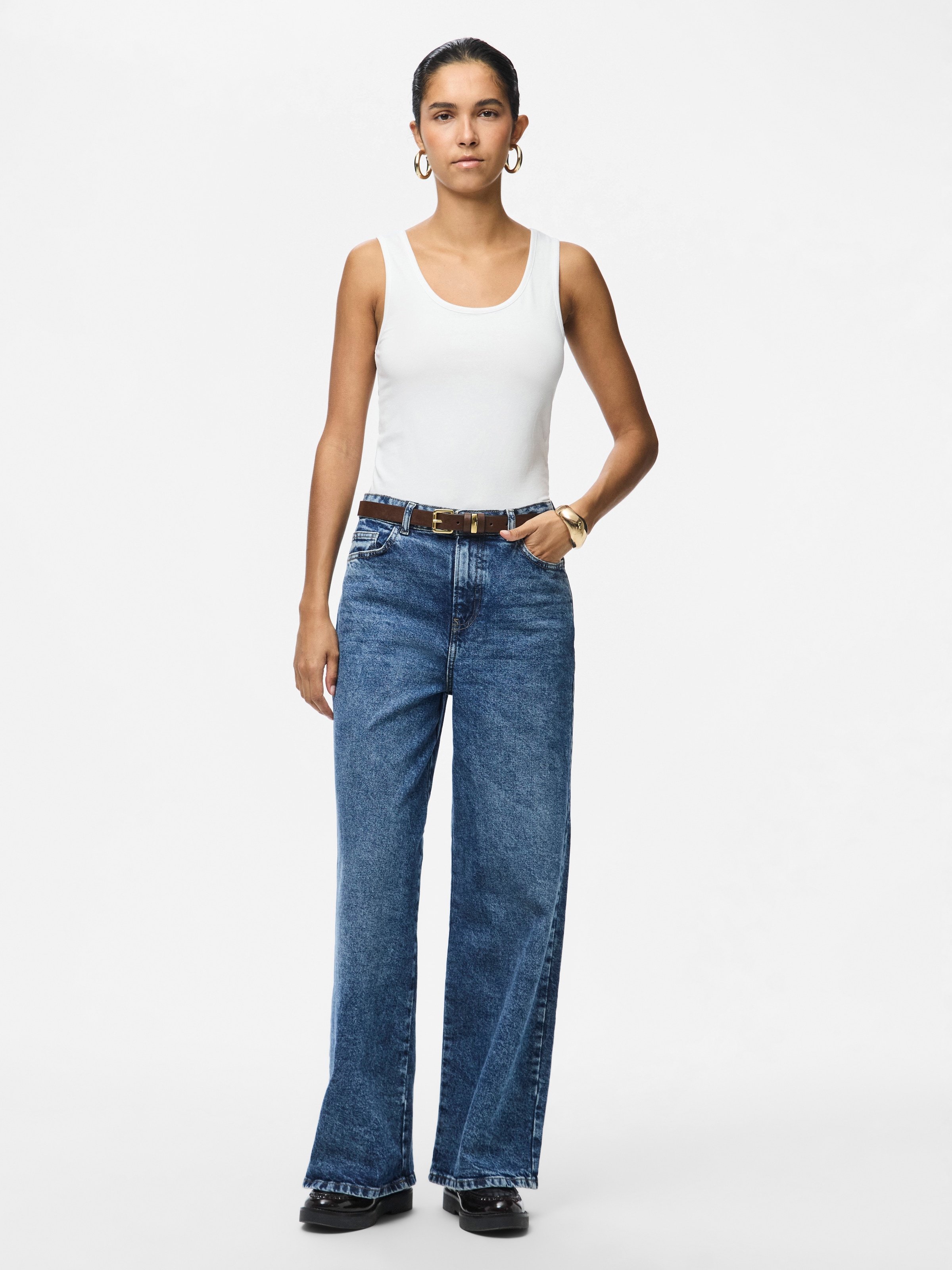 pieces Tanktop »PCAMELIA TANK TOP 2-PACK JRS NOOS BC« 2er-Pack,  mit klassischen Farben