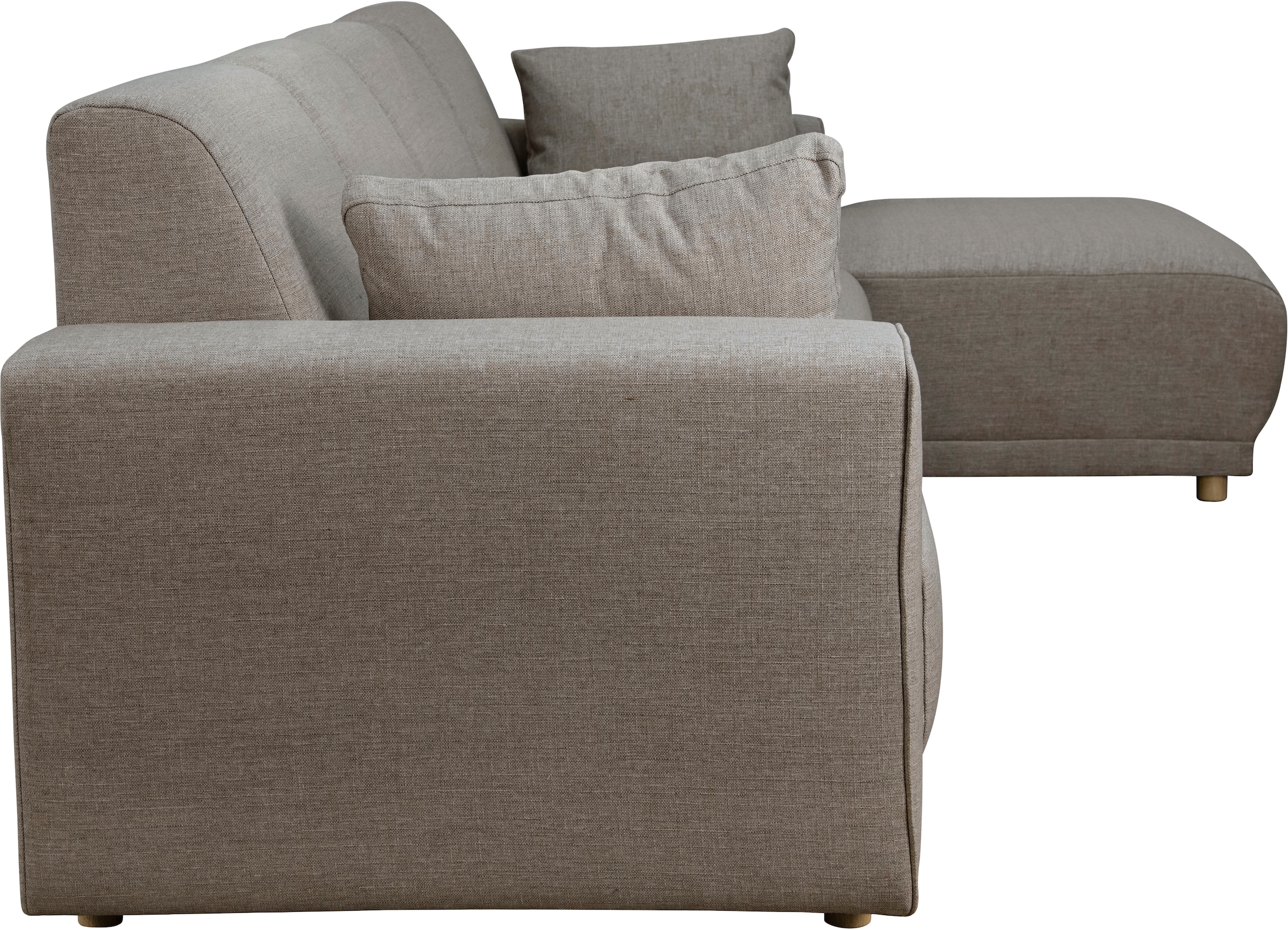 Home affaire Ecksofa »LEMPS wahlweise Recamiere links oder rechts L-Form«, incl. Zierkissen, Stellmaße 297x162 cm