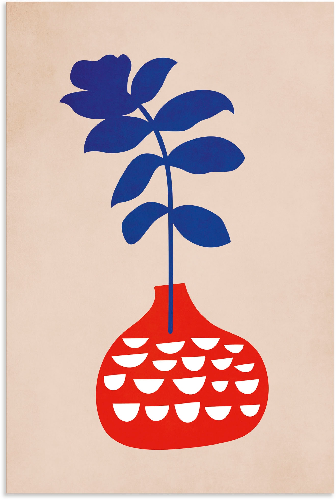 Größen Töpfe, versch. Artland oder Leinwandbild, Wandbild Vasen Wandaufkleber als in (1 Poster St.), auf Alubild, bestellen »Wilde Blume«, Rechnung &